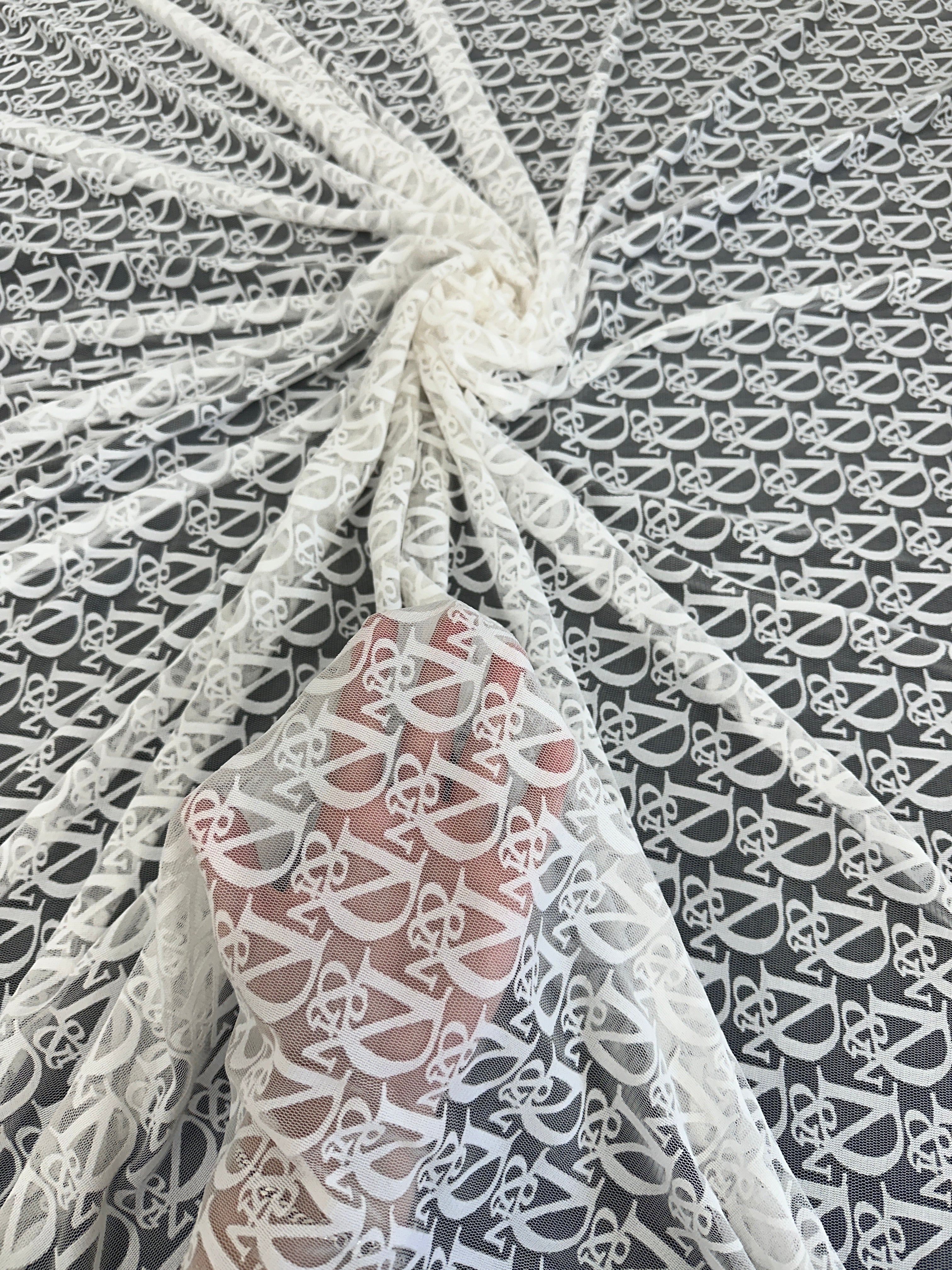 White Letter Power Mesh, White Power Mesh, nude lace mesh, lace mesh for woman, lace mesh for bride, lace mesh on sale, lace mesh on discount