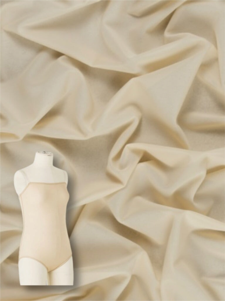 light nude 4way stretch power mesh, nude power mesh, light brown power mesh, beige power mesh
