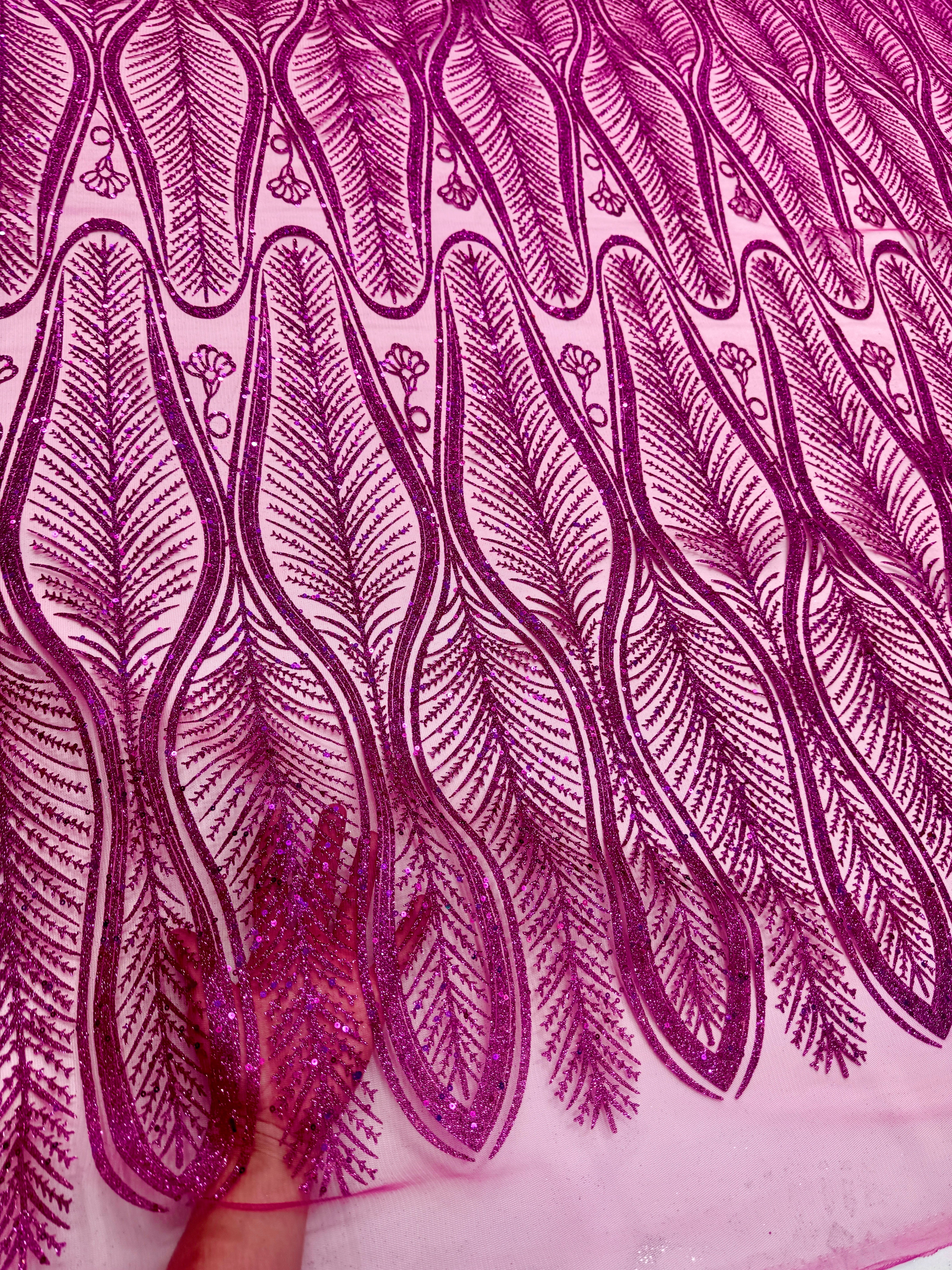 Magenta Glitter Sequin Geometric Lace, Magenta lace mesh, nude lace mesh, lace mesh for woman, lace mesh for bride, lace mesh on sale, lace mesh on discount