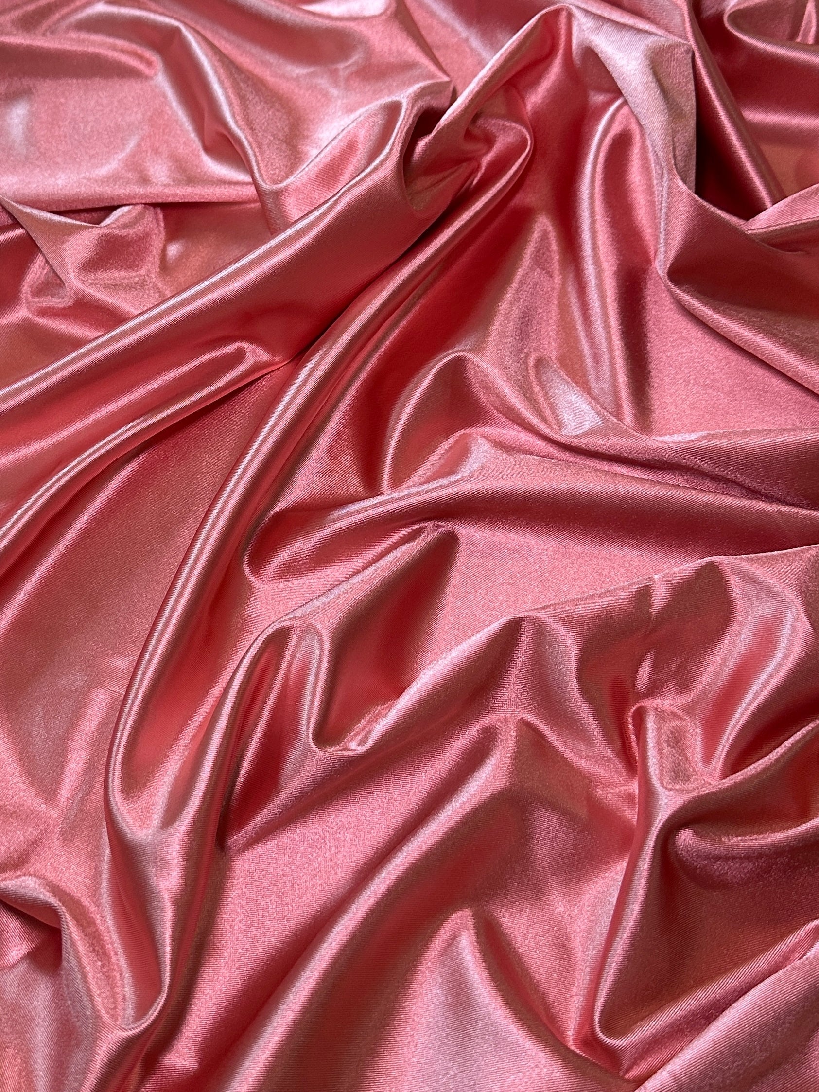 Salmon Shiny Nylon Spandex, Salmon Spandex, Nylon Spandex, Shiny Spandex, Stretch Fabric, 4 way stretch fabric, Fabric on Sale, Activewear Fabric, Polyester Fabric