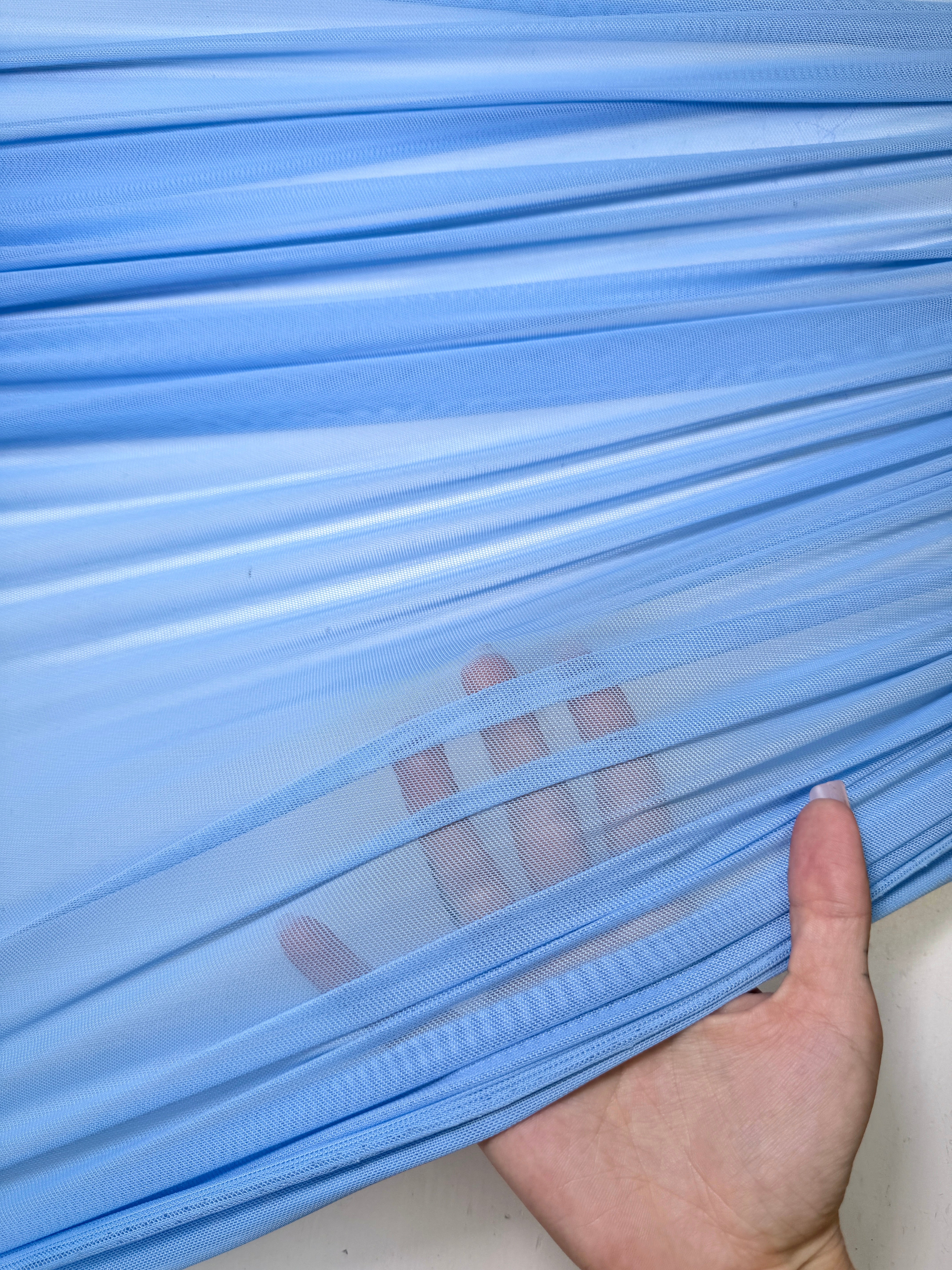 baby blue 4 Way Stretch Power Mesh, blue 4 Way Stretch Power Mesh, light blue 4 Way Stretch Power Mesh, dark blue 4 Way Stretch Power Mesh, 4 Way Stretch Power Mesh for woman, 4 Way Stretch Power Mesh on discount, 4 Way Stretch Power Mesh on sale, best quality 4 Way Stretch Power Mesh