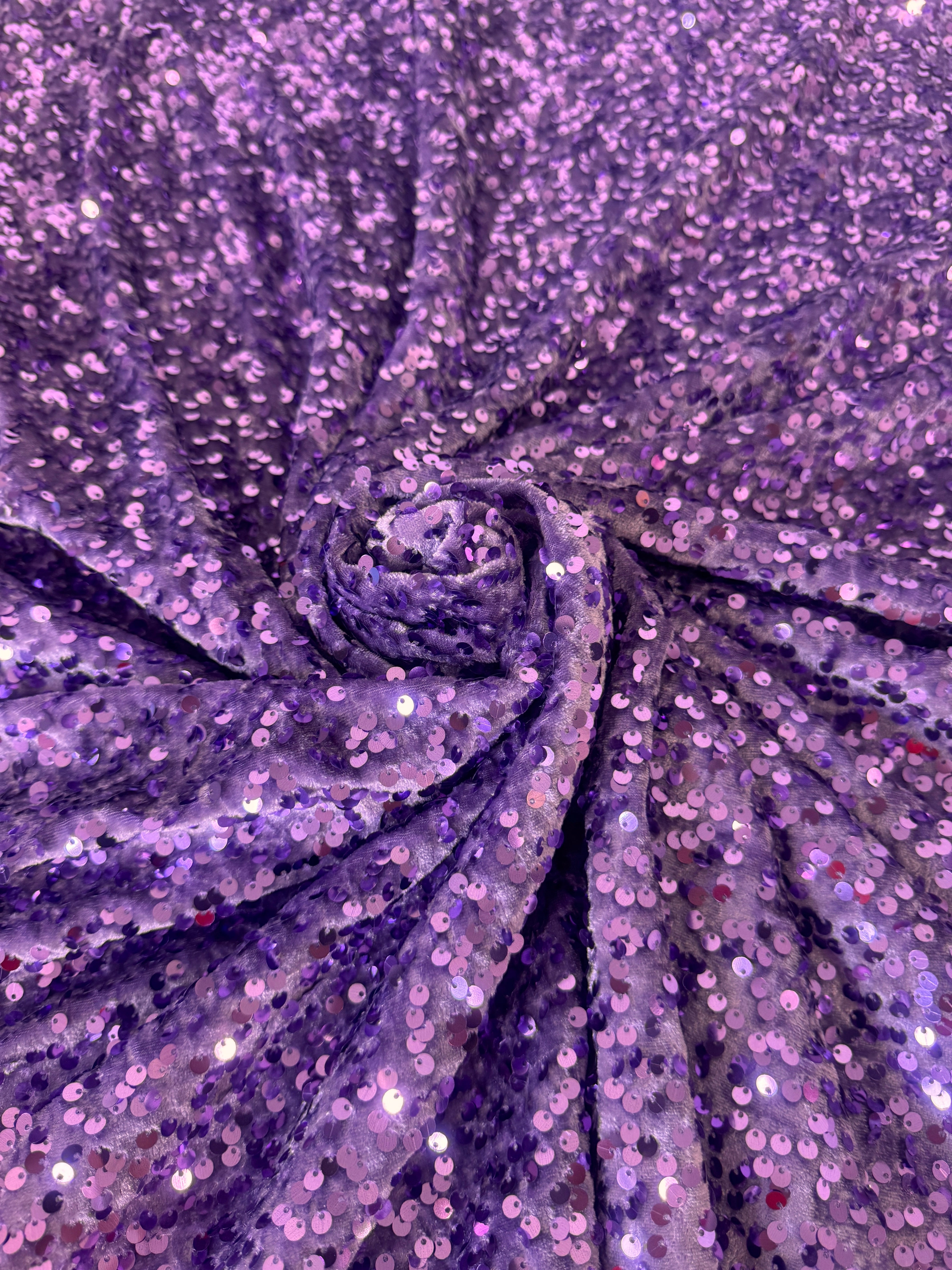 Lavender Sequins Velvet, Sequin on velvet, Stretch Sequin Mesh, Stretch Sequin velvet for woman, Stretch Sequin velvet for bride, Stretch Sequin velvet on discount, Stretch Sequin velvet online