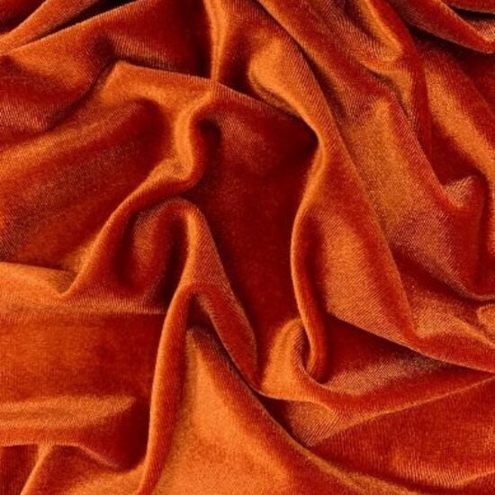Burnt Orange Stretch Velvet