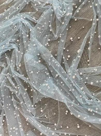 Baby Blue Pearl Tulle