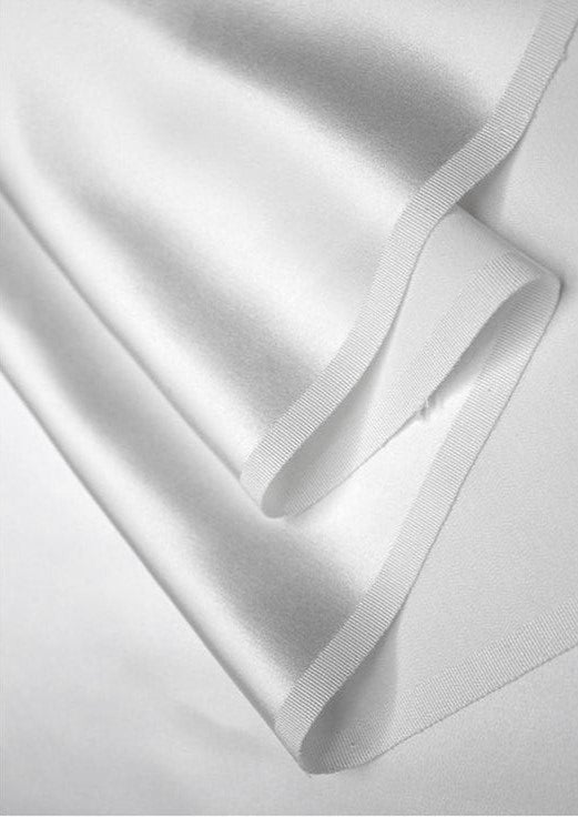 off white stretch crepe back satin, white stretch crepe back satin, milky white stretch crepe back satin, premium stretch crepe back satin, satin for bride, satin for woman, satin in low price, cheap satin, satin on sale