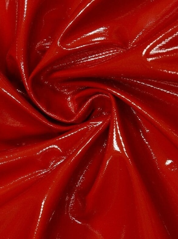 Red Glossy Stretch Patent Leather/Latex – KikiTextiles