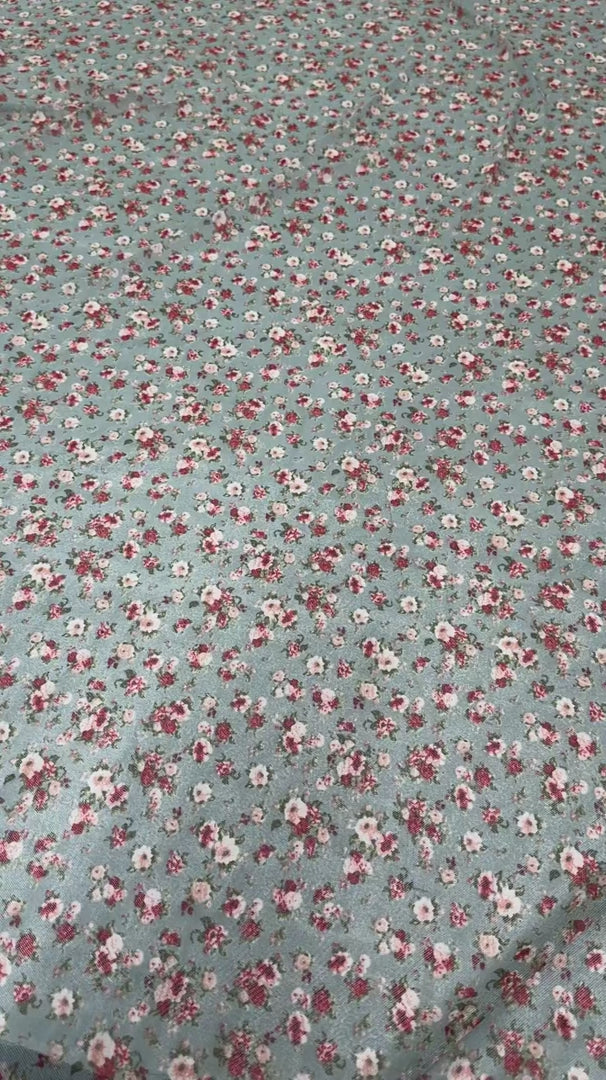 Sage Mini Flowers Print Power Mesh, Sage Power Mesh, nude lace mesh, lace mesh for woman, lace mesh for bride, lace mesh on sale, lace mesh on discount