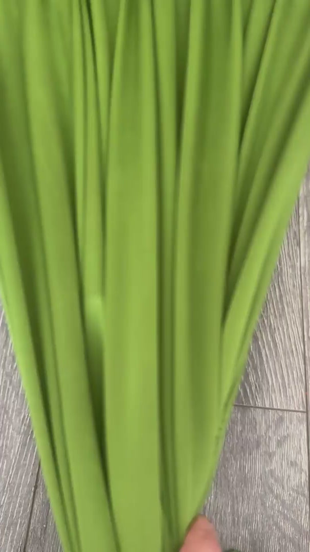 Apple Green Lulu Yoga Nylon Spandex, Green Lulu Spandex, Nylon Spandex, Shiny Spandex, Stretch Fabric, 4 way stretch fabric, Fabric on Sale, Activewear Fabric, Polyester Fabric