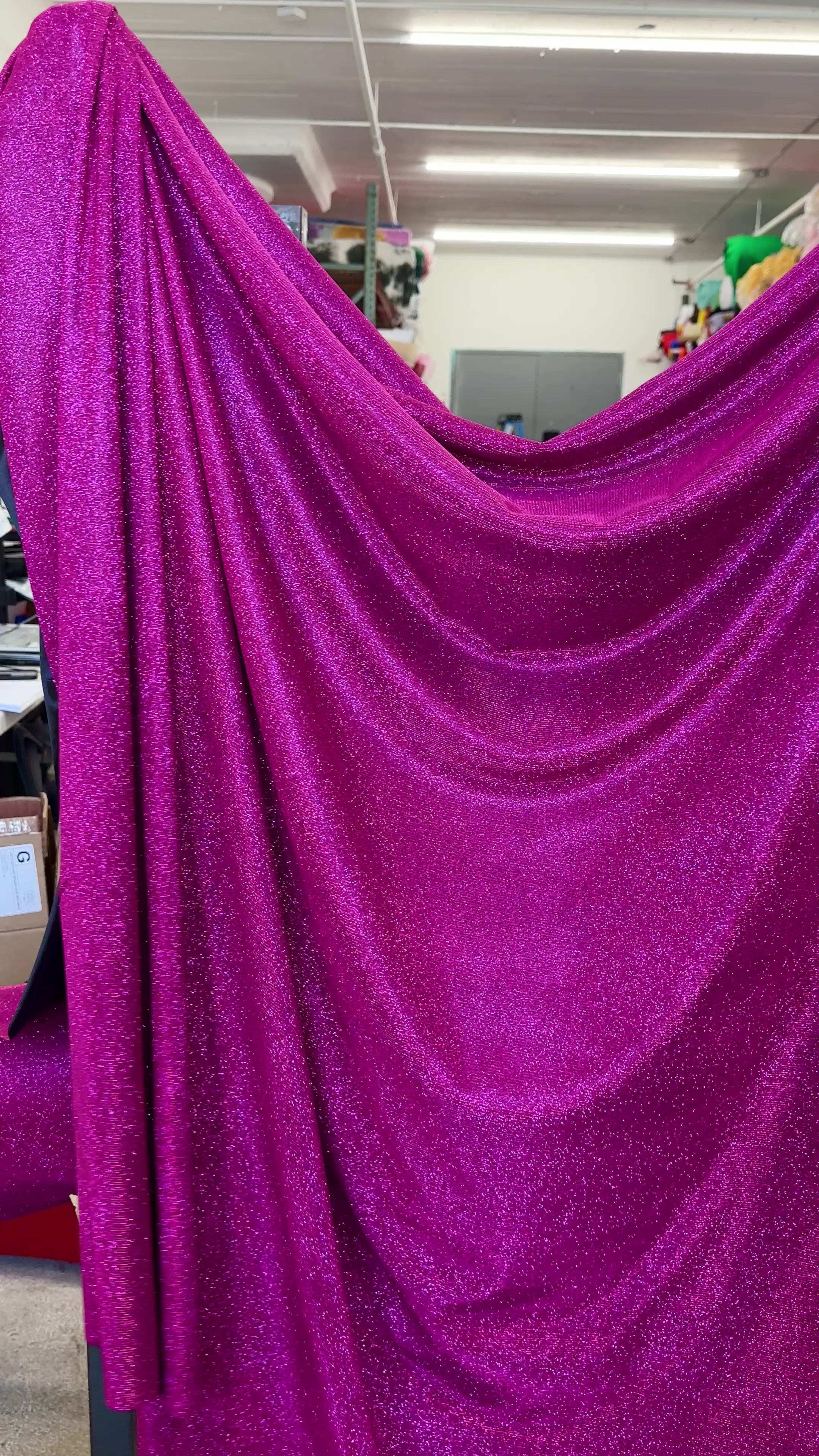 fuchsia glittery fabric, fuchsia glimmery fabric, fuchsia lurex, fuchsia metallic lurex, hot pink lurex, hot pink fabric by the yard, hot pink glimmery fabric, hot pink lurex