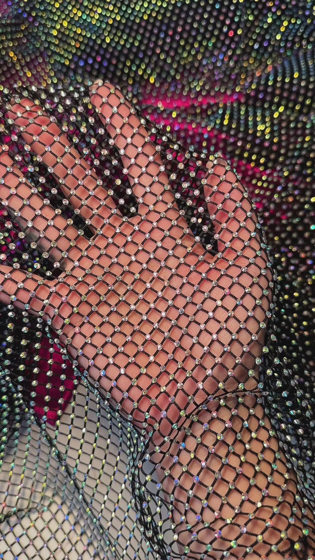 Black Rhinestone Diamond Fishnet Mesh, black power mesh, printed power mesh, jet black mesh, gray power mesh, dark gray power mesh