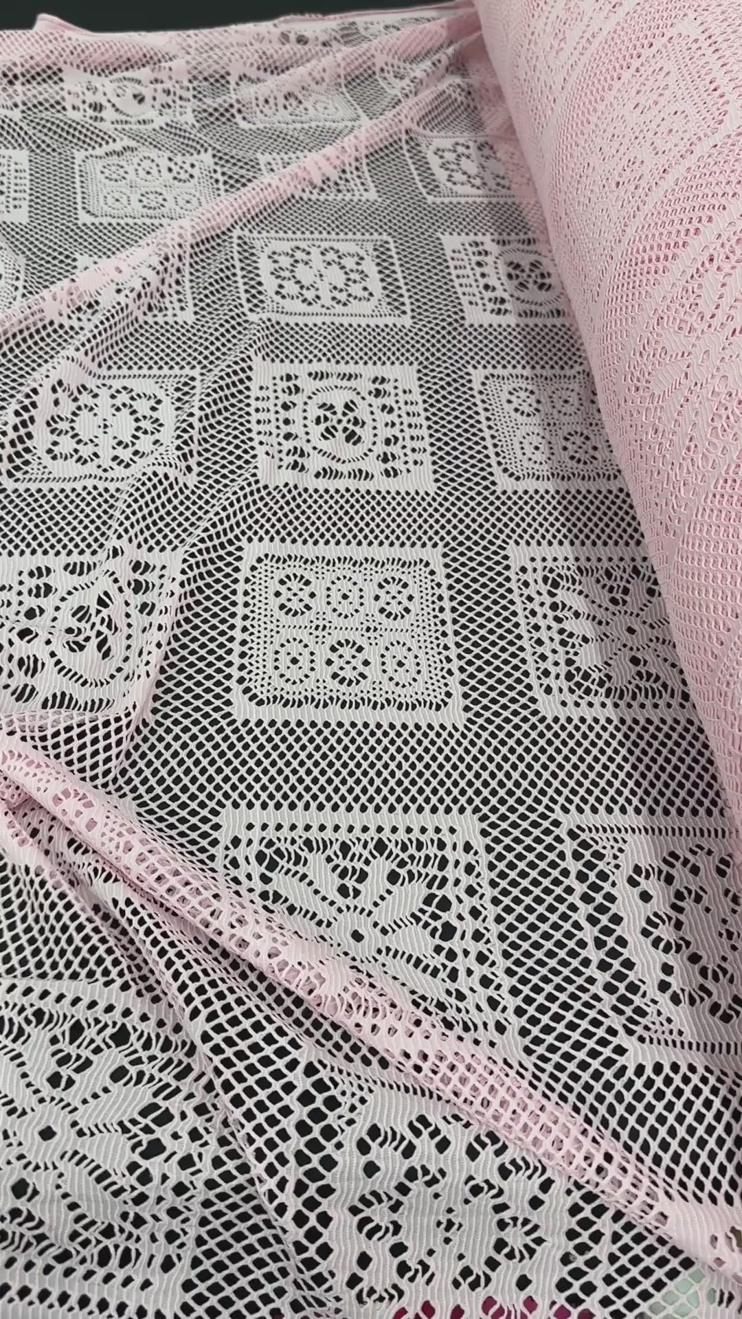 Baby Pink Geometric Crochet Hollow Out Knit, Baby Pink knit, Baby Pink 	Hollow knit, knit for woman, premium knit, knit in low price, knit on sale, knit on discount, knit for dresses