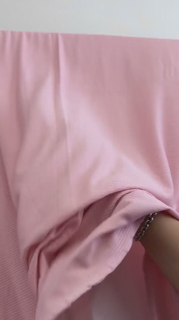 Blush Pink Solid Rib Knit, Jersey Knit, 4 Way Stretch Fabric, Chunky Knit, Knit Fabric by the Yard, Spandex Fabric, Textured Knit