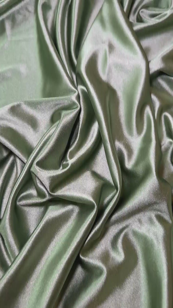 Sage Green Shiny Nylon Spandex, Sage Green Spandex, Nylon Spandex, Shiny Spandex, Stretch Fabric, 4 way stretch fabric, Fabric on Sale, Activewear Fabric, Polyester Fabric