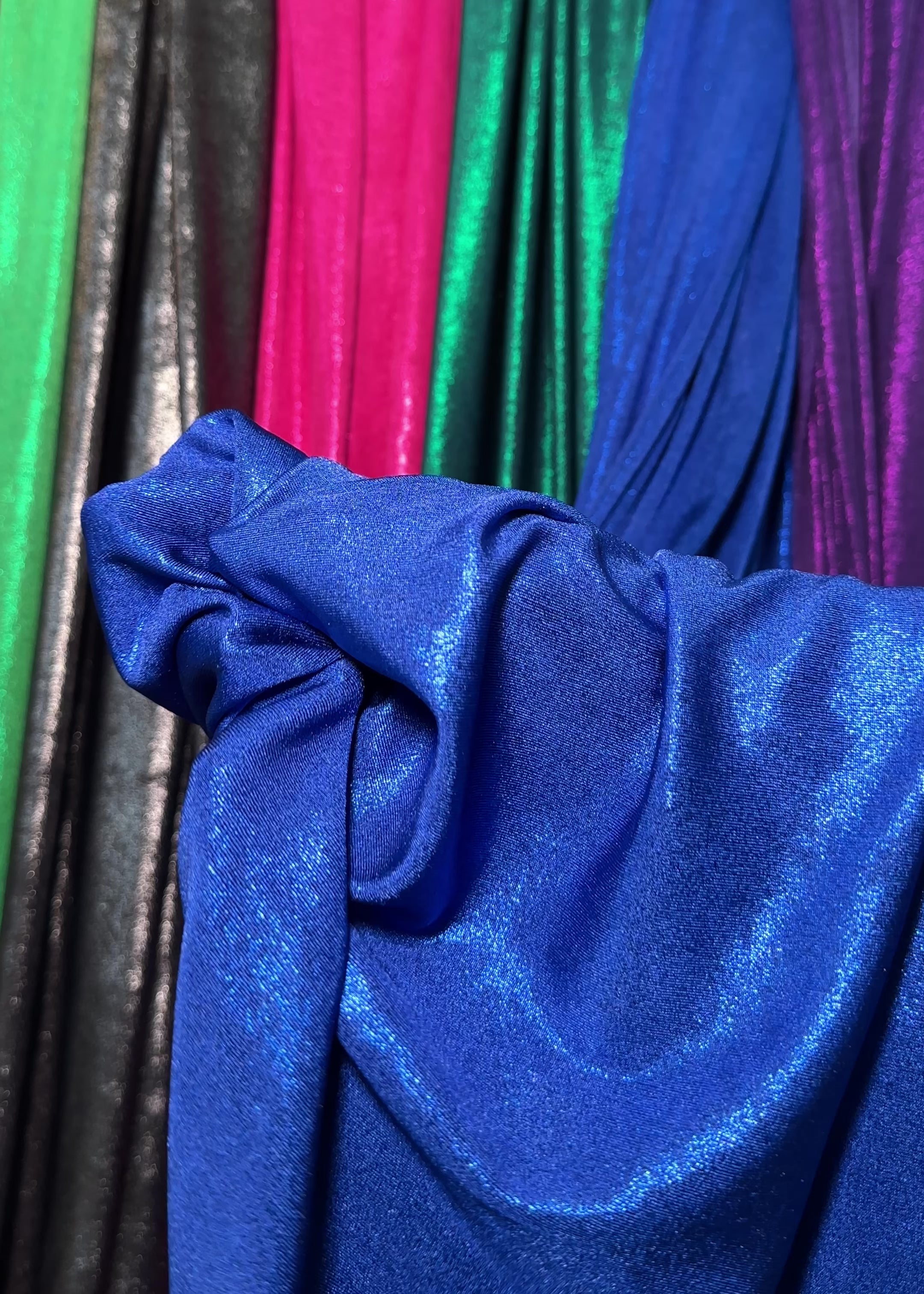 Royal Blue Slinky Foiled Jersey