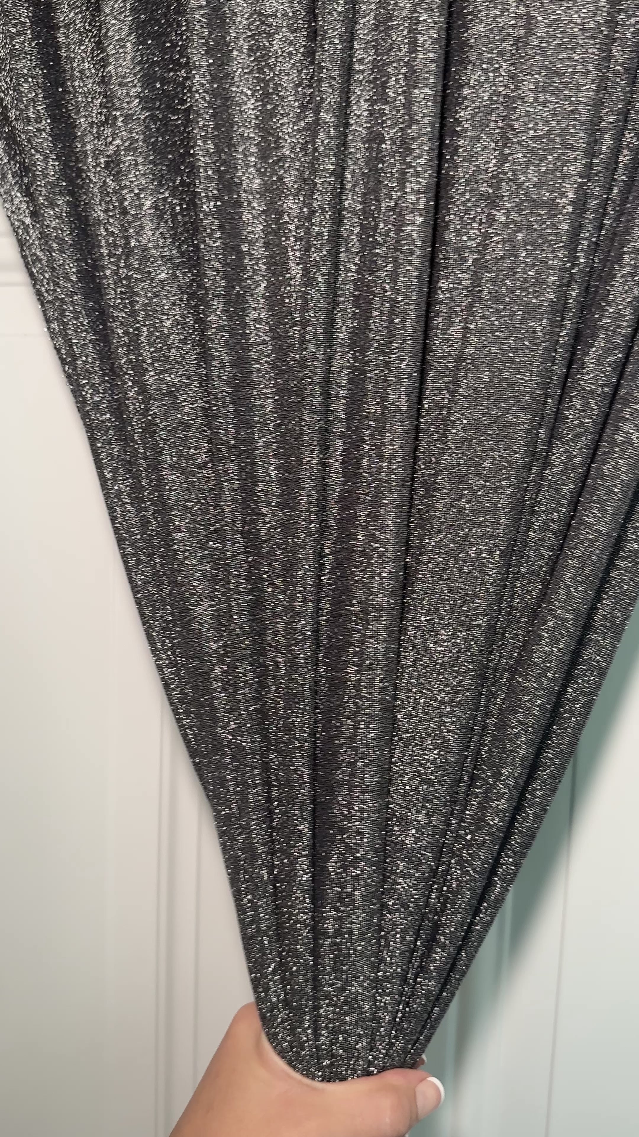 Silver Spandex Lurex Knit