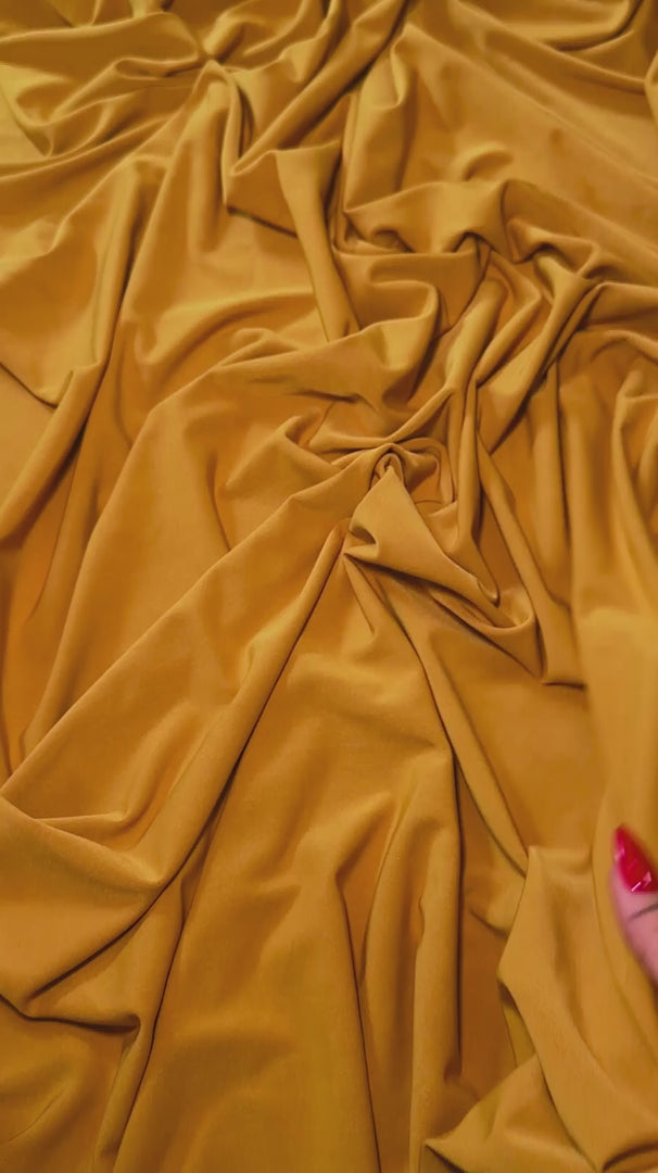 Mustard Yoga Spandex, Mustard Spandex, Yoga Spandex, Shiny Spandex, Stretch Fabric, 4 way stretch fabric, Fabric on Sale, Activewear Fabric, Polyester Fabric