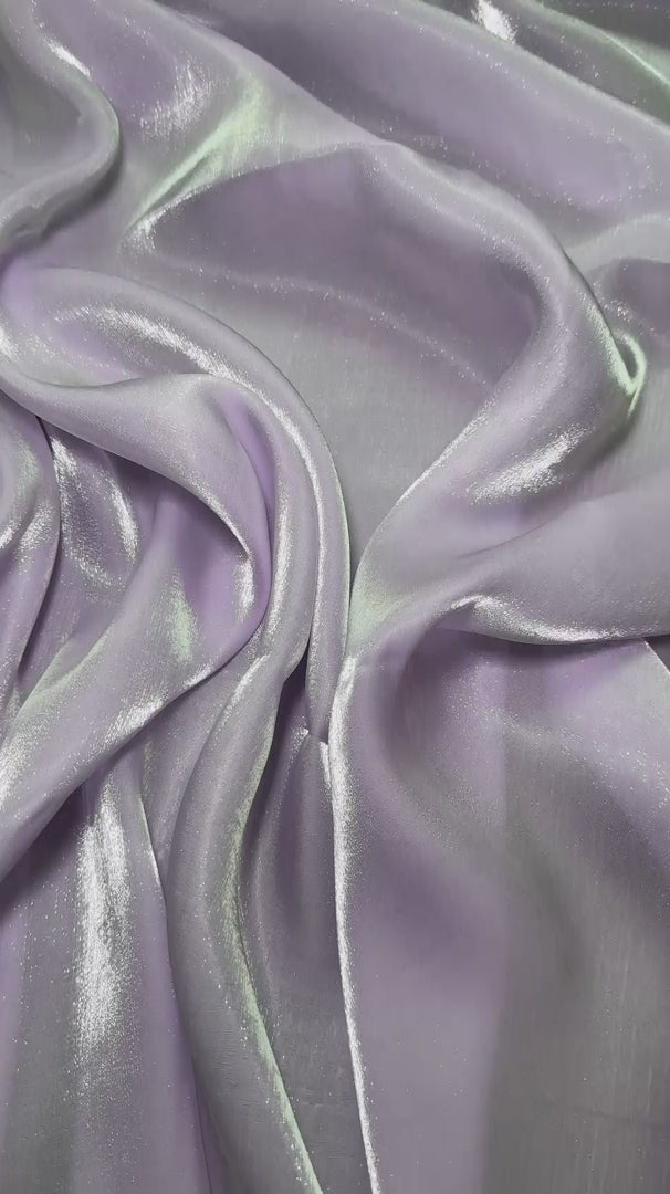 Lilac Water Liquid Shimmery Chiffon, Premium Glittery Chiffon, Wet Chiffon, Shimmery Chiffon, Fancy fabric, Luxurious liquid fabric, Chiffon for women