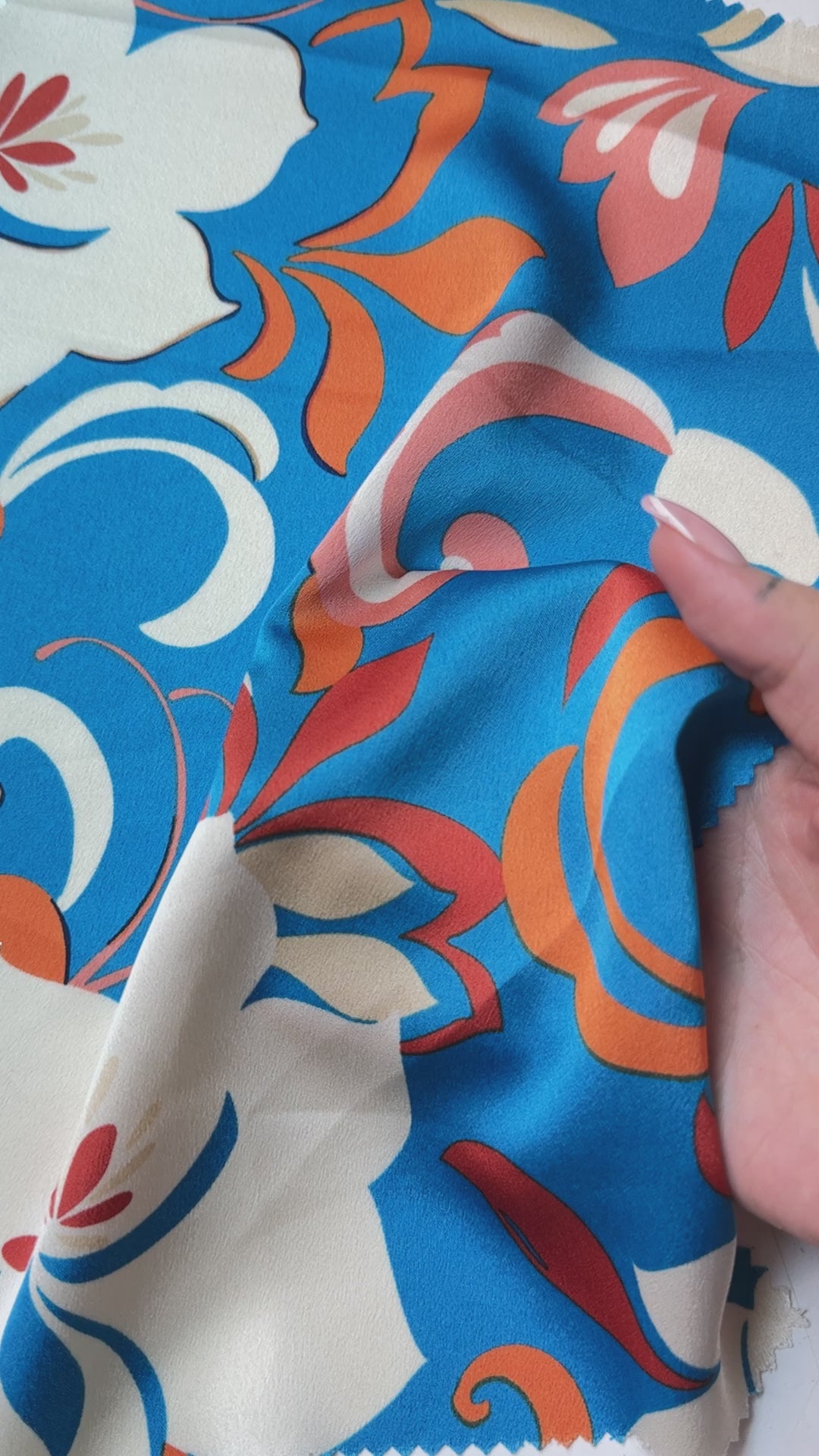 blue Floral Print Satin, light blue floral print Satin, dark blue Printed Satin, best quality Printed Satin, Printed Satin for bridal wear, Printed Satin for party wear, Printed Satin in low price, premium Printed Satin