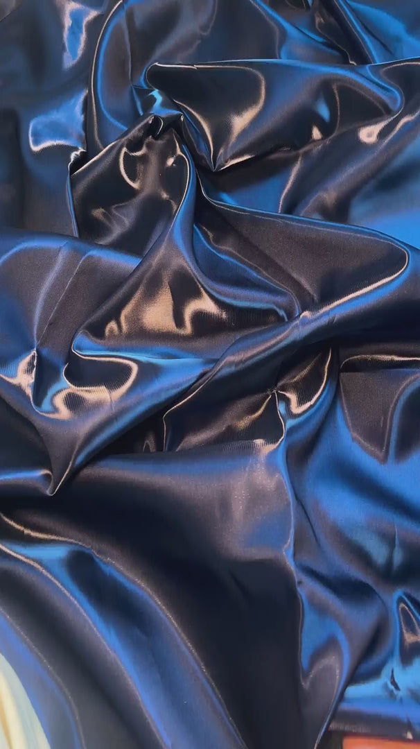 Navy Blue Liquid Bridal Satin, Luxury Silky Satin, Liquid Bridal Satin, Silky Satin, Premium Stretch Bridal Satin, Satin for Bride, Satin for Women, Satin in Low Price, Cheap Satin, Satin on Sale