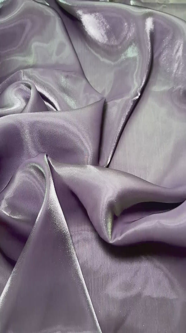 Dusty Lavender Water Liquid Shimmery Chiffon, Premium Glittery Chiffon, Wet Chiffon, Shimmery Chiffon, Fancy fabric, Luxurious liquid fabric, Chiffon for women