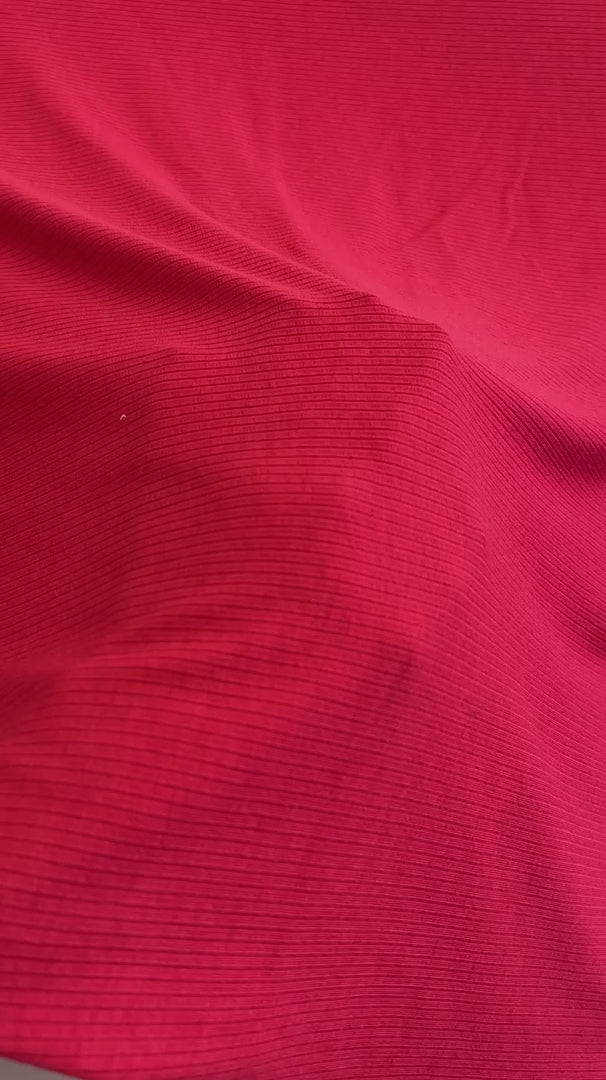 Red Solid Rib Knit, Jersey Knit, 4 Way Stretch Fabric, Chunky Knit, Knit Fabric by the Yard, Spandex Fabric, Textured Knit