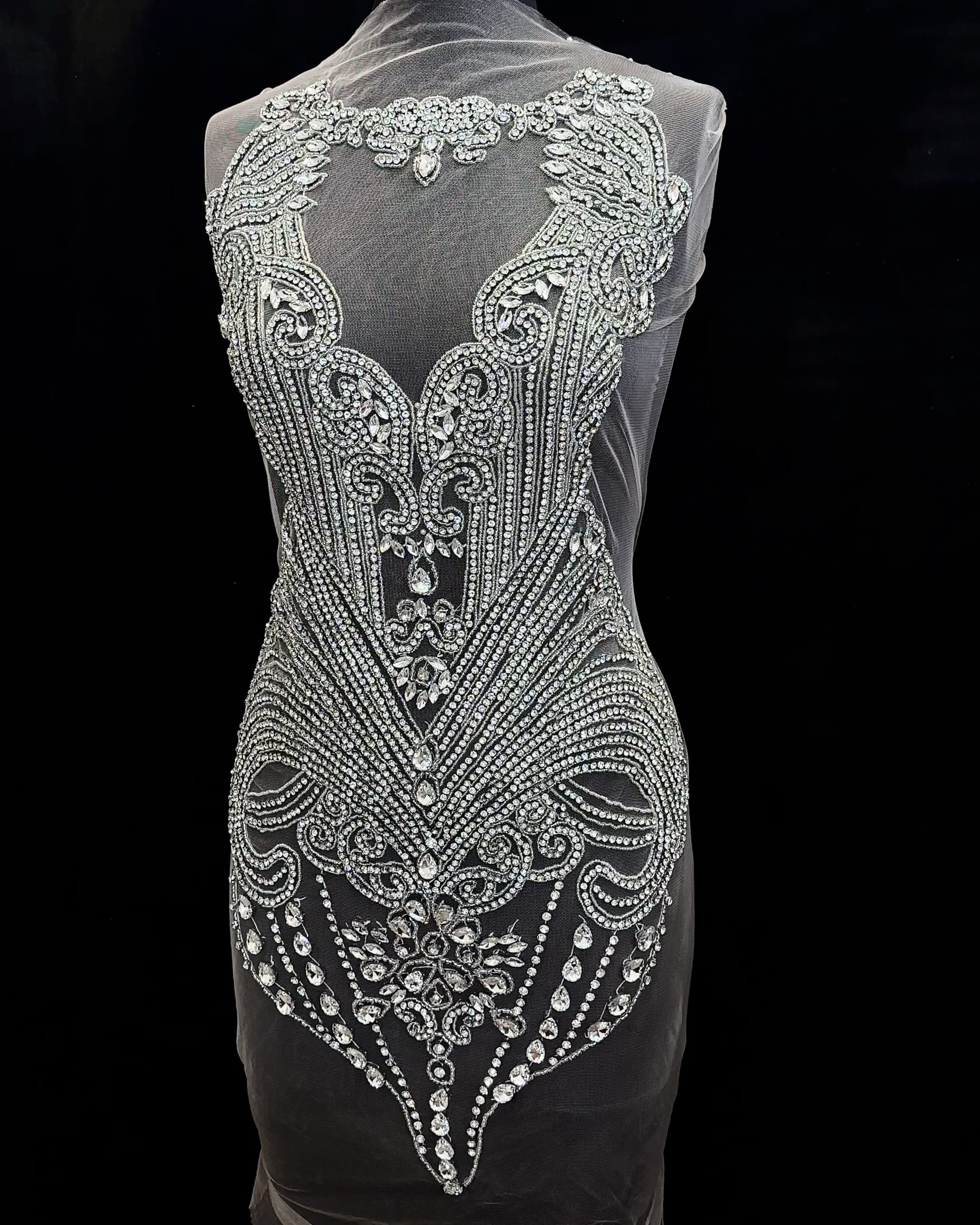 Gigi Rhinestone Bodice Applique, sparkle crystal bodice, silver rhinestone applique, rhinestone bodice for woman, rhinestone bodice ,rhinestone beads, rhinestone applique, rhinestone applications, rhinestone, luxurious dress, flawless dress fabric, embellishment for dress, diy dress, decoration for dress, crystal applique for dresses, crafts for dress, bridal dress rhinestone, beaded mesh sequin bodice, beaded mesh fabric for dress, beaded bodice for dress, applique for gown, applique for dress