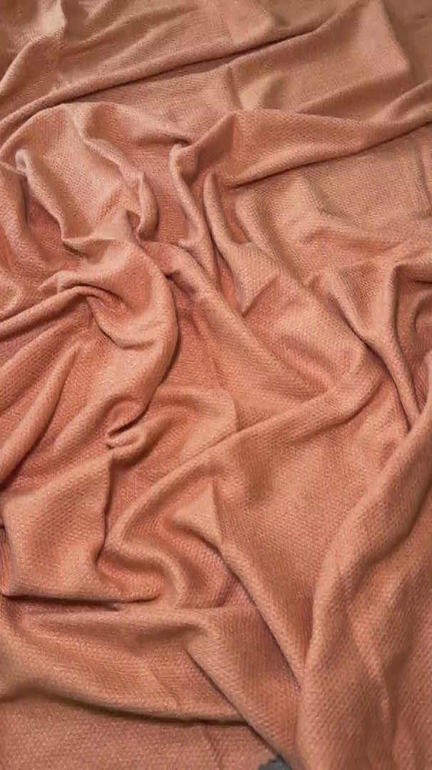 Light Peach Textured Knit, Textured Fabric, Knit for woman, premium Textured Knit, knit in low price, knit on sale, knit on discount, knit for dresses