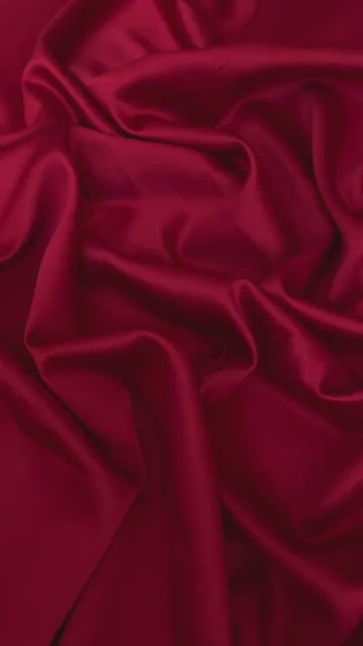 burgundy stretch crepe back satin, maroon stretch crepe back satin, dark red stretch crepe back satin, premium stretch crepe back satin, satin for bride, satin for woman, satin in low price, cheap satin, satin on sale
