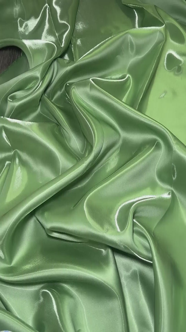 Sage Green Liquid Bridal Satin, Luxury Silky Satin, Liquid Bridal Satin, Silky Satin, Premium Stretch Bridal Satin, Satin for Bride, Satin for Women, Satin in Low Price, Cheap Satin, Satin on Sale