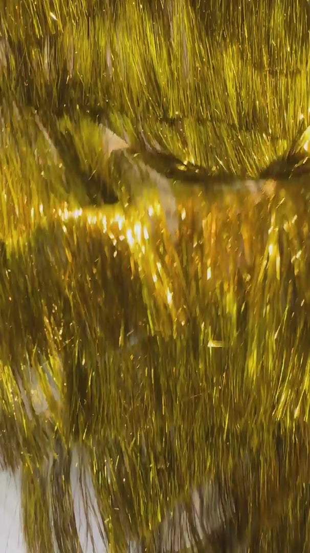 Yellow Gold Fringe Metallic Mesh Base Fabric, Metallic Mesh Fabric, Mesh Base Fabric, Fashion Textile, Party Dress Material, Craft Fabric