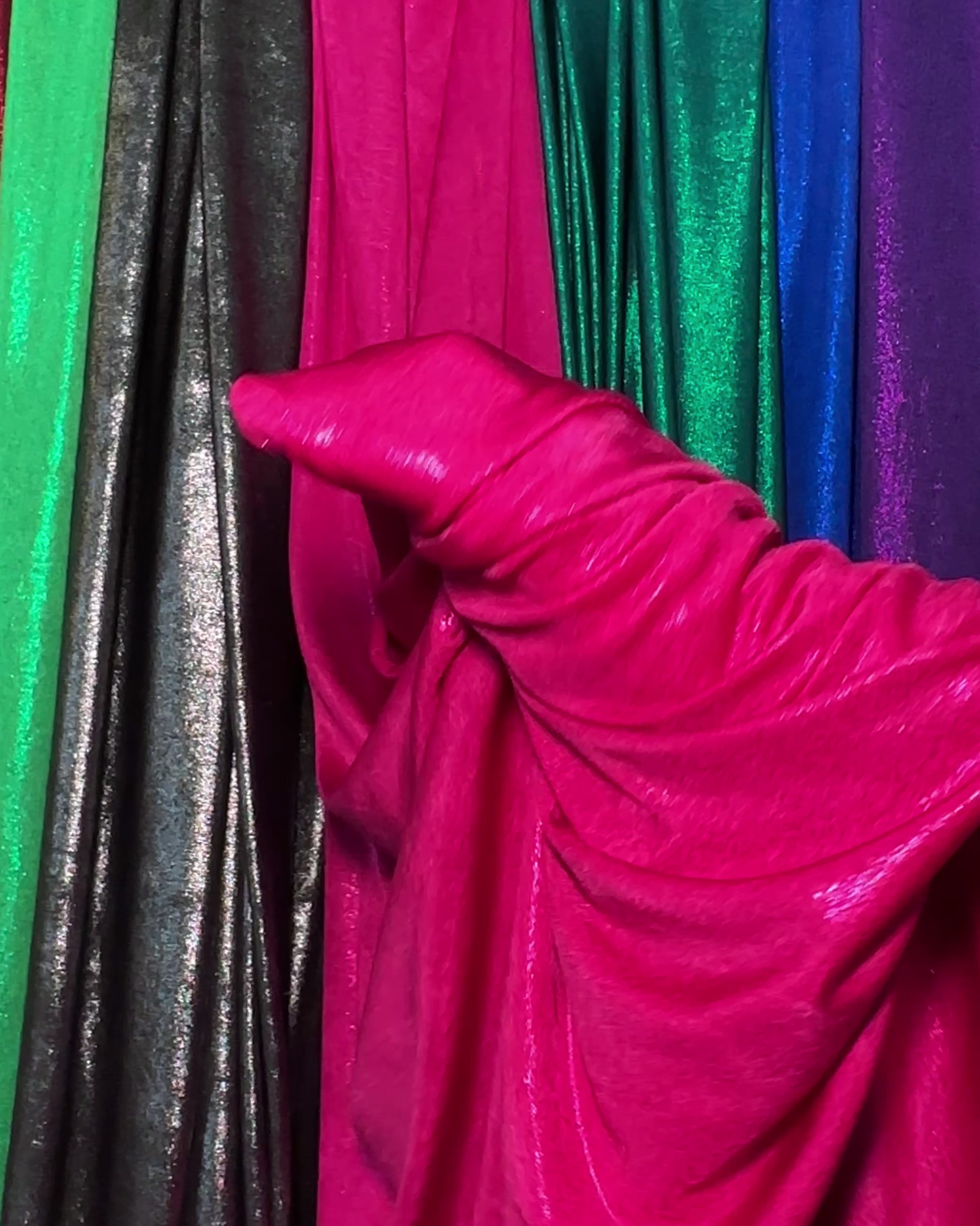 Hot Pink Slinky Foiled Jersey