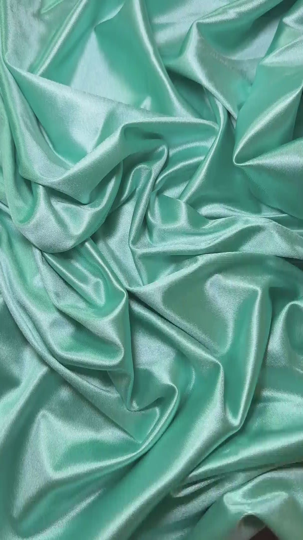 Mint Shiny Nylon Spandex, Mint Spandex, Nylon Spandex, Shiny Spandex, Stretch Fabric, 4 way stretch fabric, Fabric on Sale, Activewear Fabric, Polyester Fabric