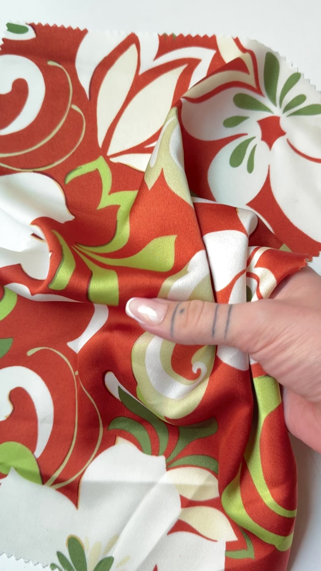 rust Floral Print Satin, dark orange floral print Satin, orange Printed Satin, best quality Printed Satin, Printed Satin for bridal wear, Printed Satin for party wear, Printed Satin in low price, premium Printed Satin