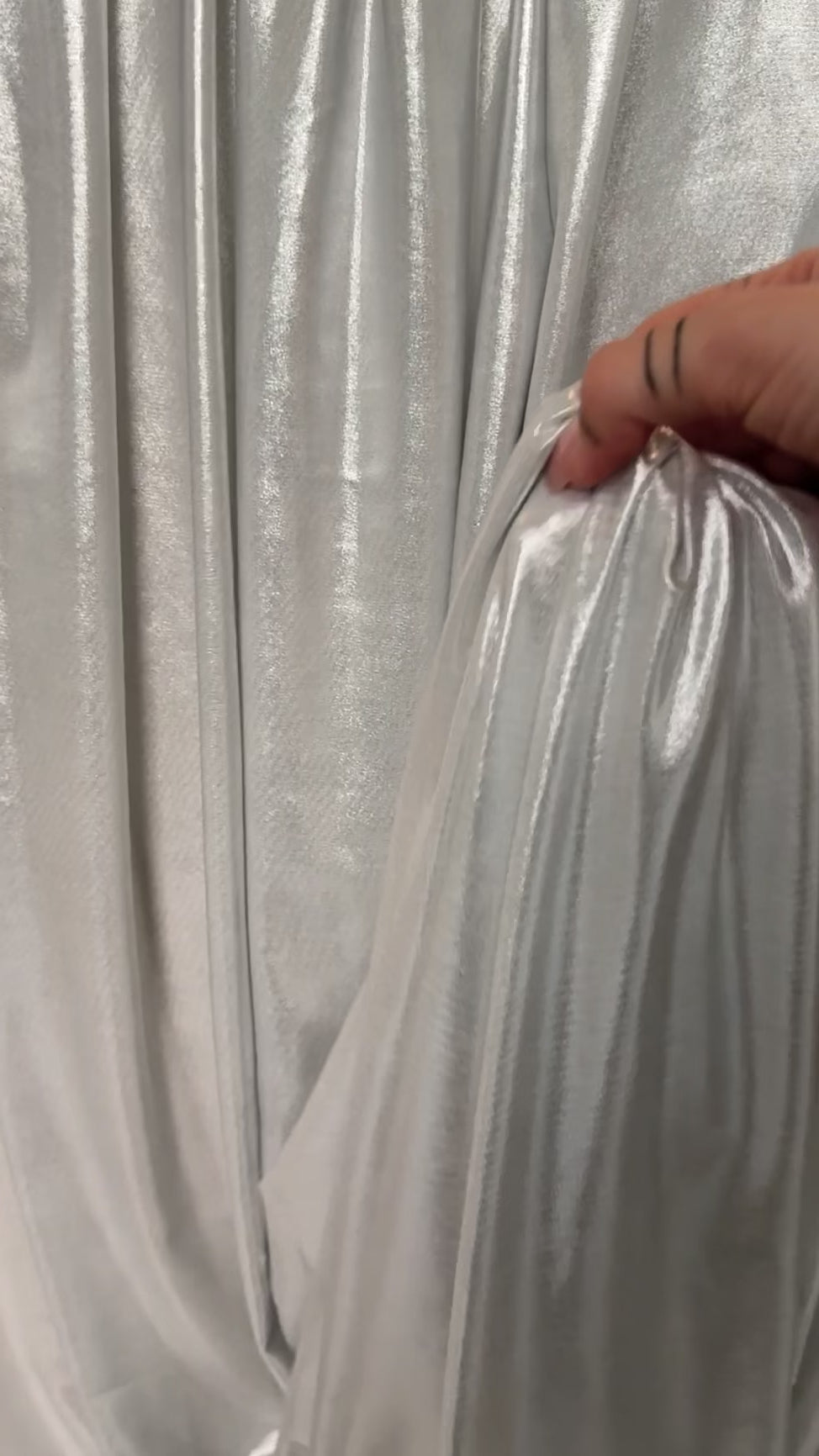 light silver stretch foiled spandex, dark silver stretch foiled spandex, silver stretch foiled spandex, dark silver stretch foiled spandex, premium stretch foiled spandex, stretch foiled spandex on sale, stretch foiled spandex on discount