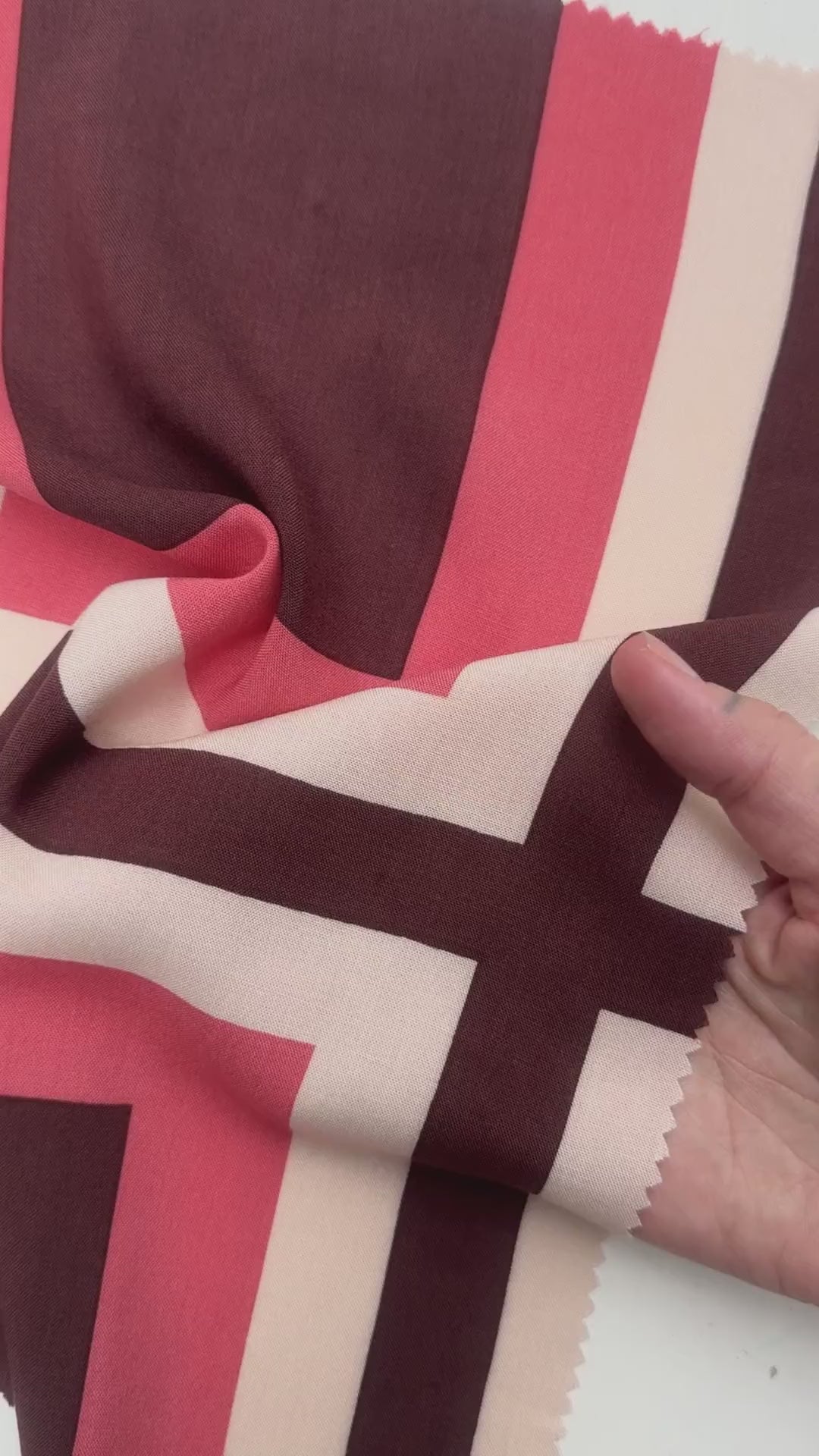 Brown Coral Color Block Rayon Challis, Brown Coral Rayon Challis, Brown Rayon Challis, eco-friendly fabric, pure Rayon Challis fabric, Rayon Challis, Rayon Challis fabric, kiki textiles, sewing