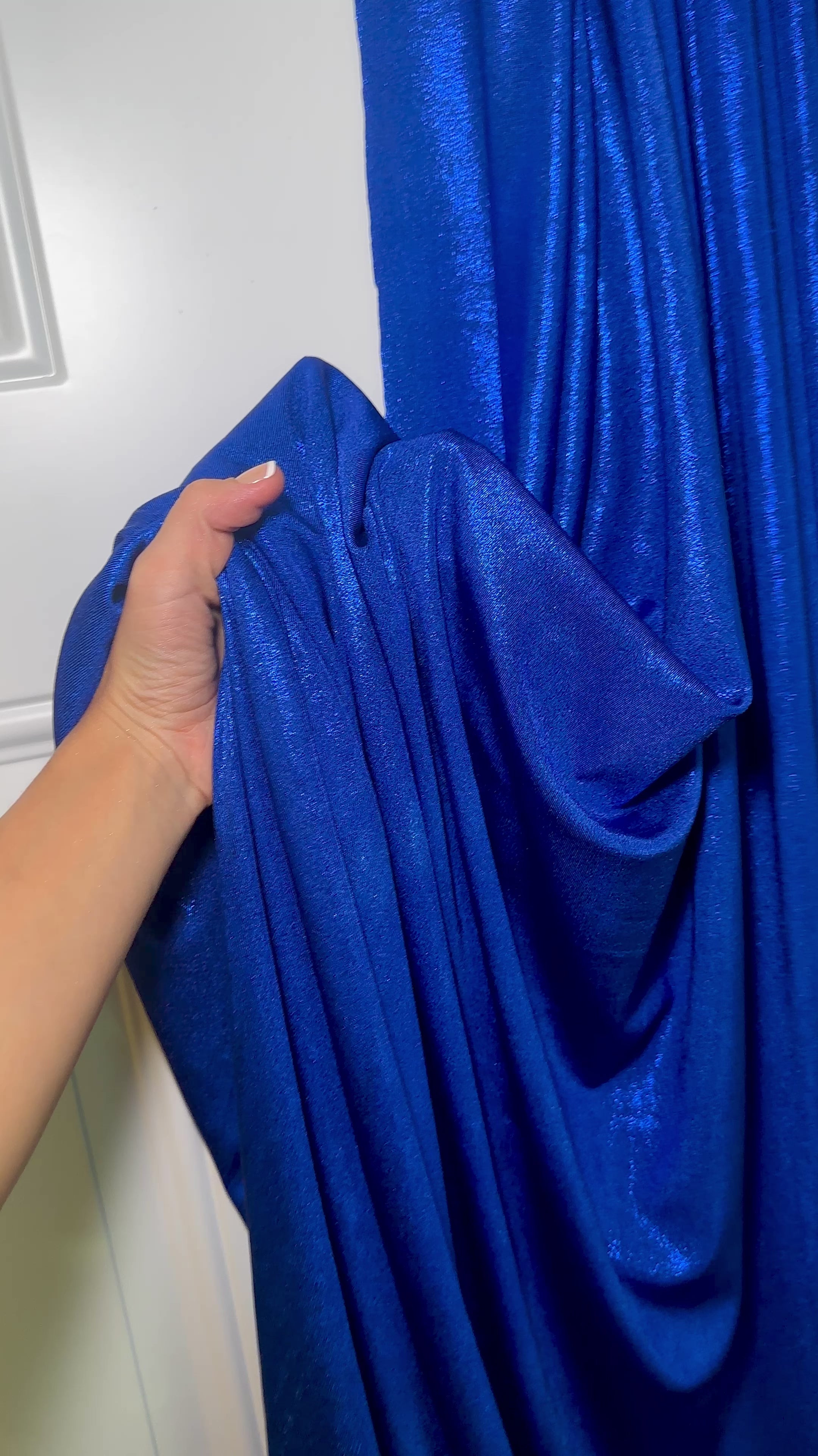 royal blue slinky foiled jersey, blue foiled jersey, dark blue foiled jersey, light blue foiled jersey, foiled jersey for woman, foiled jersey on sale, foiled jersey on discount, best quality foiled jersey