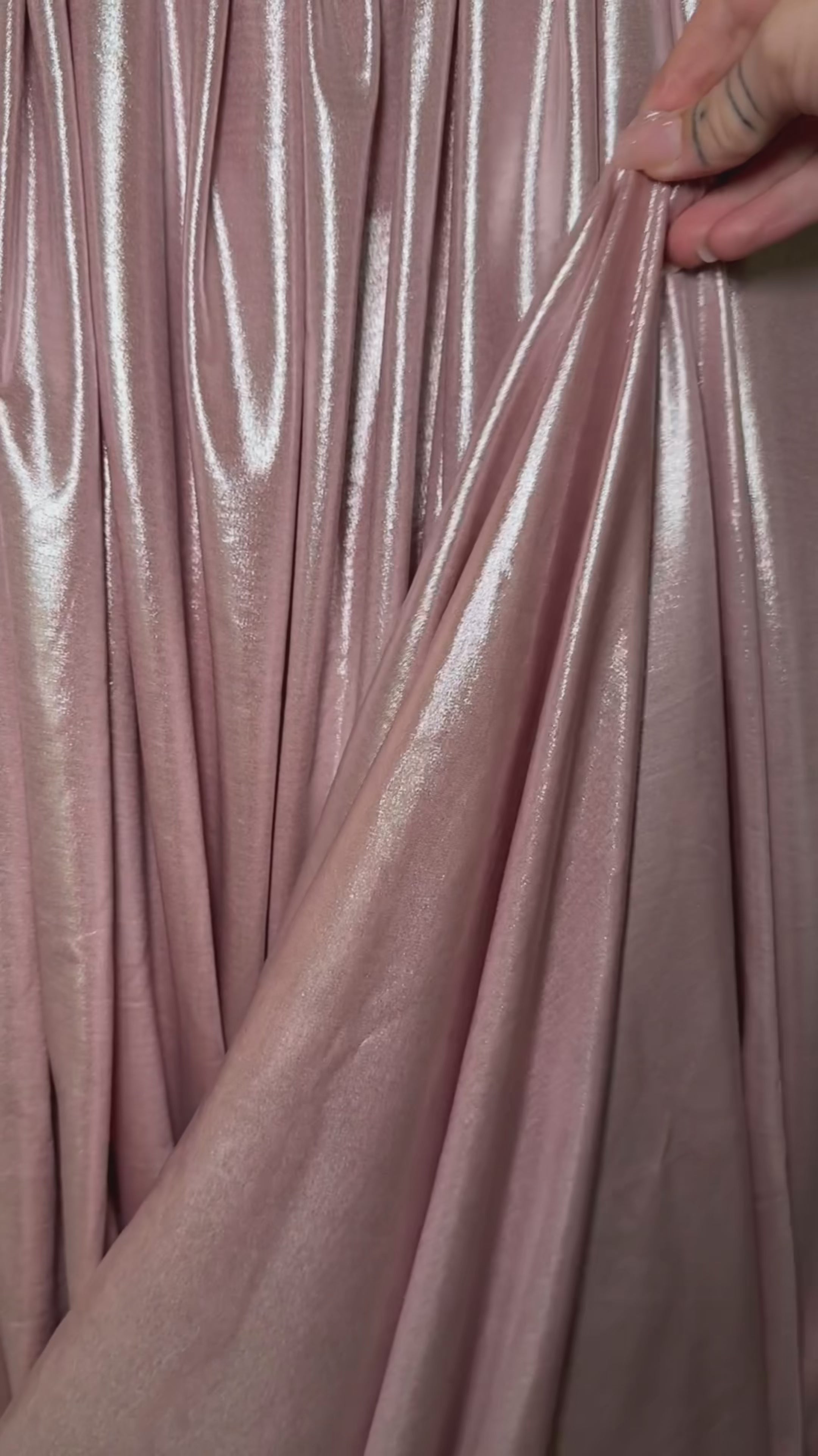 blush stretch foiled spandex, pink stretch foiled spandex, light pink stretch foiled spandex, dark pink stretch foiled spandex, premium stretch foiled spandex, stretch foiled spandex on sale, stretch foiled spandex on discount