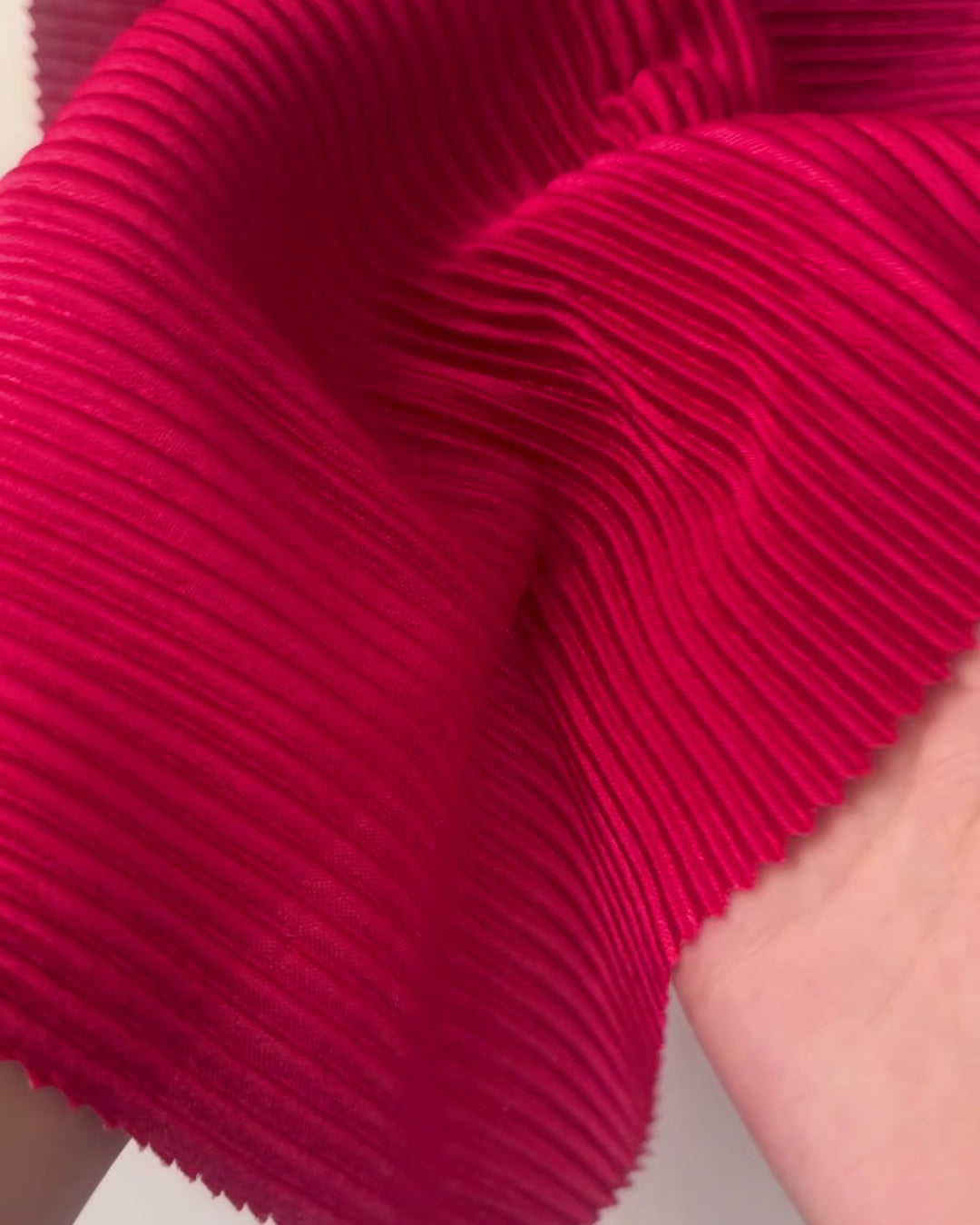 Red Ombre Pleated Knit