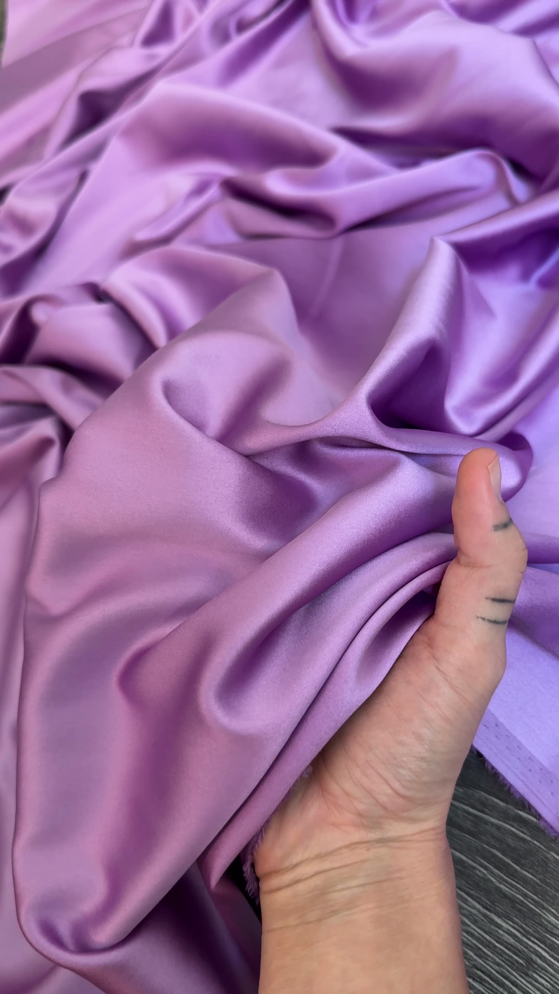 lavender stretch crepe back satin, mauve stretch crepe back satin, purple stretch crepe back satin, premium stretch crepe back satin, satin for bride, satin for woman, satin in low price, cheap satin, satin on sale