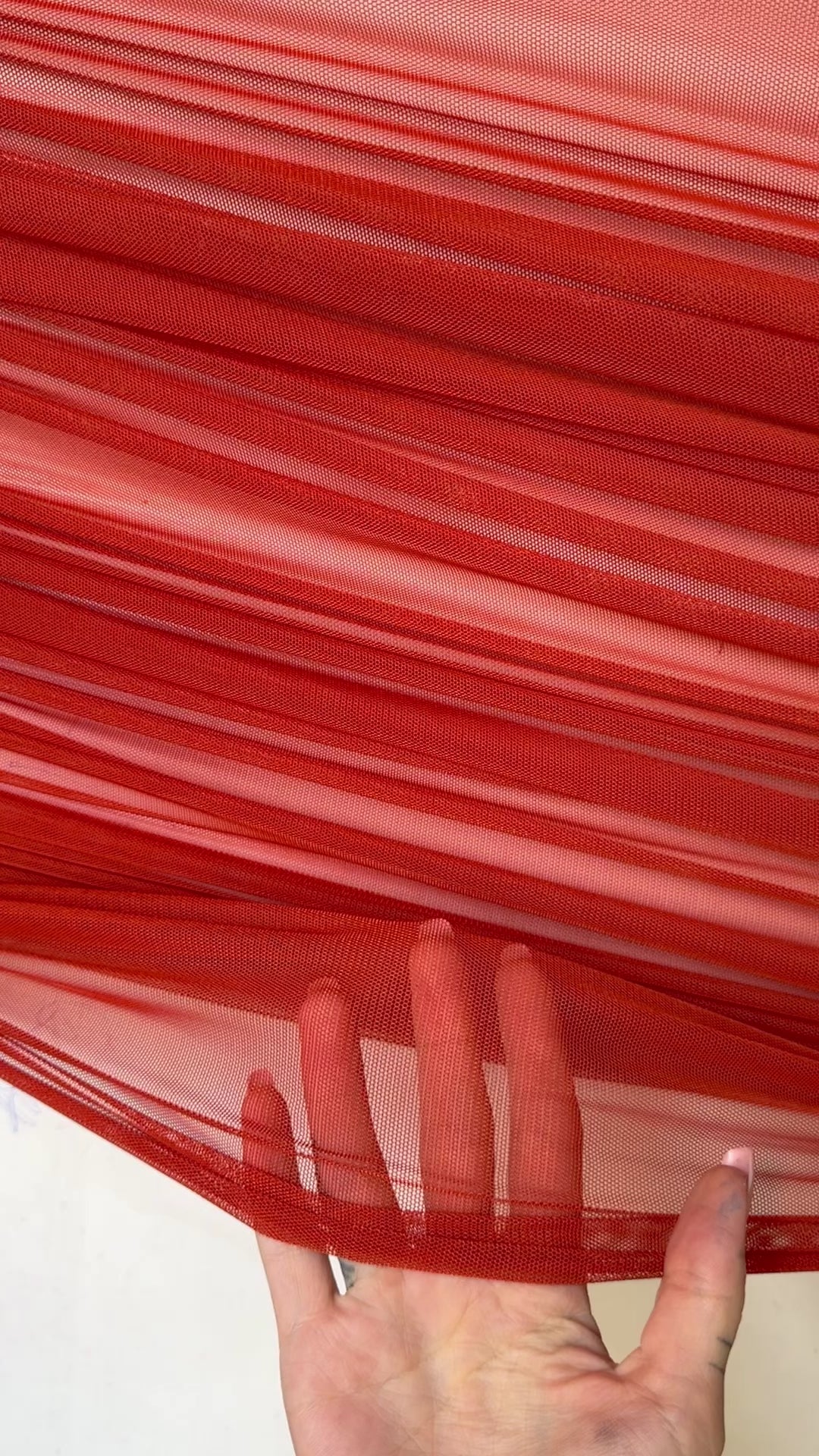 rust 4way stretch power mesh, dark orange power mesh, copper power mesh, rust power mesh