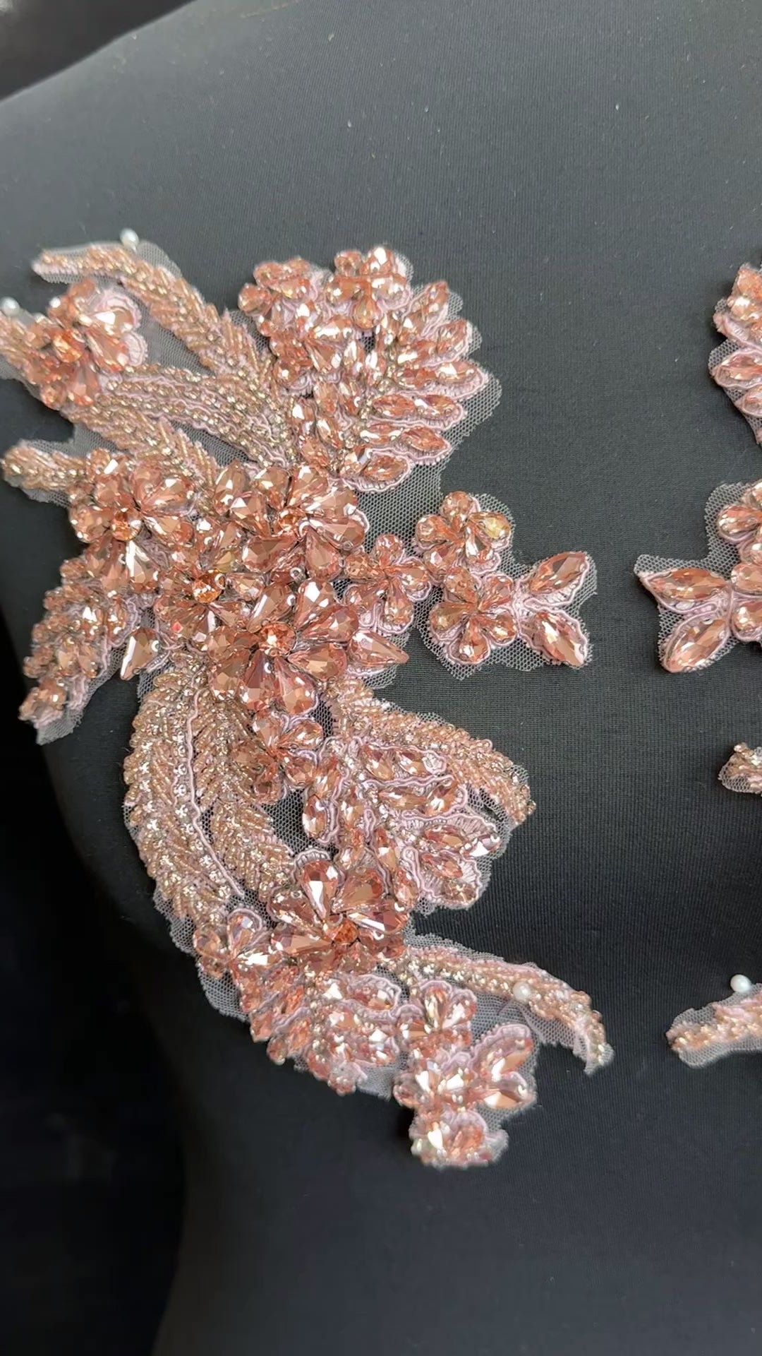 gina Blush pink Rhinestones Applique, pink Rhinestones Applique, dark pink Rhinestones Applique, light pink Rhinestones Applique