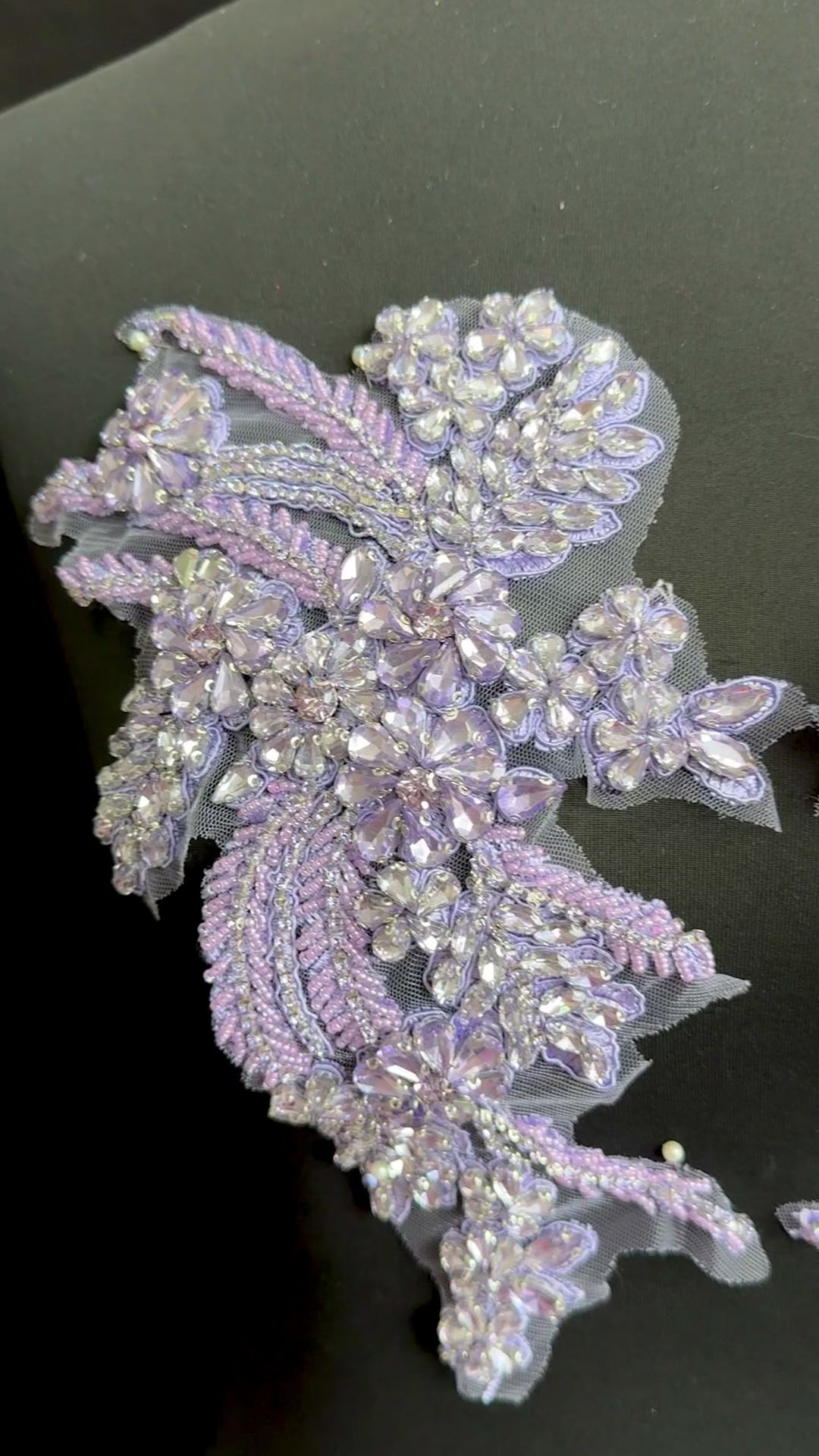 Gina lilac Rhinestones Applique, lilac Rhinestones Applique, light purple Rhinestones Applique, lavender Rhinestones Applique,