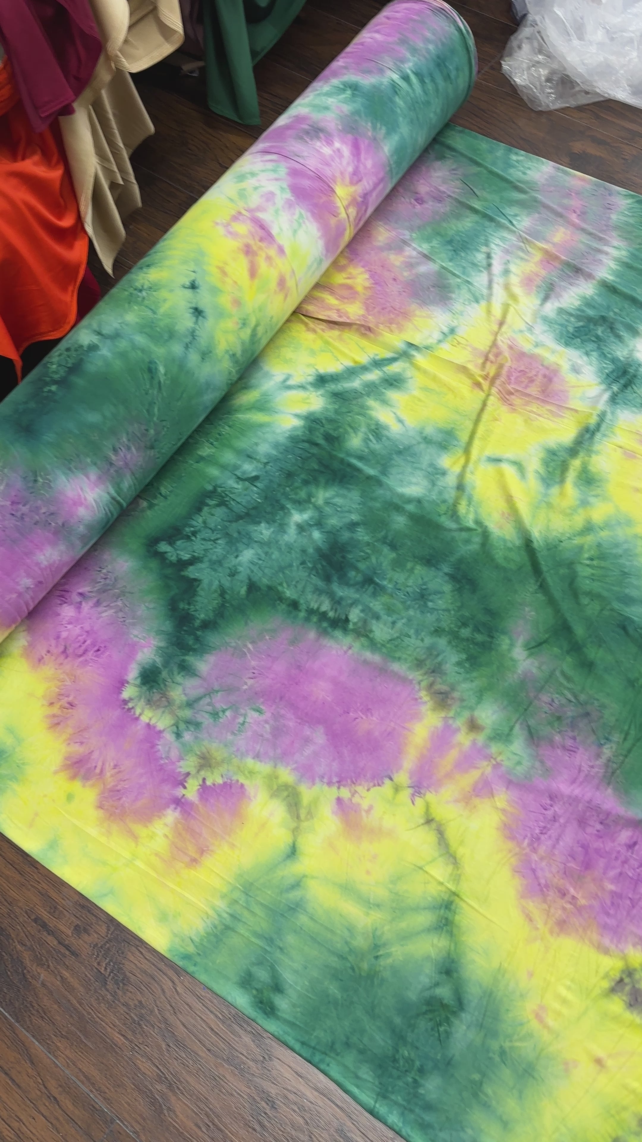 Multicolor Tie Dye Brushed Jersey Knit, tie dye jersey knit for woman, tie dye jersey knit for party wear, tie dye jersey knit for gown, tie dye jersey knit for bride, tie dye jersey knit on discount, tie dye jersey knit on sale, premium tie dye jersey knit