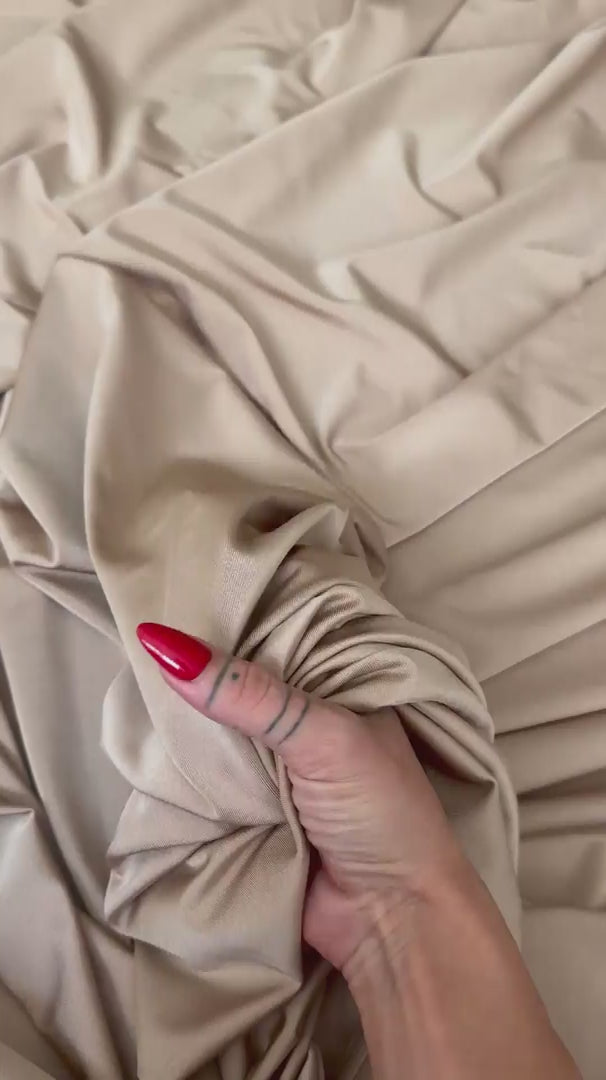 Champagne Lulu Yoga Nylon Spandex, Champagne Lulu Spandex, Nylon Spandex, Shiny Spandex, Stretch Fabric, 4 way stretch fabric, Fabric on Sale, Activewear Fabric, Polyester Fabric