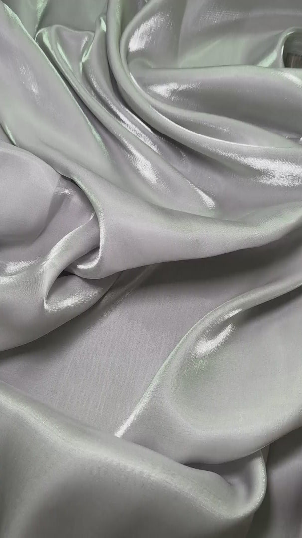 Silver Water Liquid Shimmery Chiffon, Premium Glittery Chiffon, Wet Chiffon, Shimmery Chiffon, Fancy fabric, Luxurious liquid fabric, Chiffon for women
