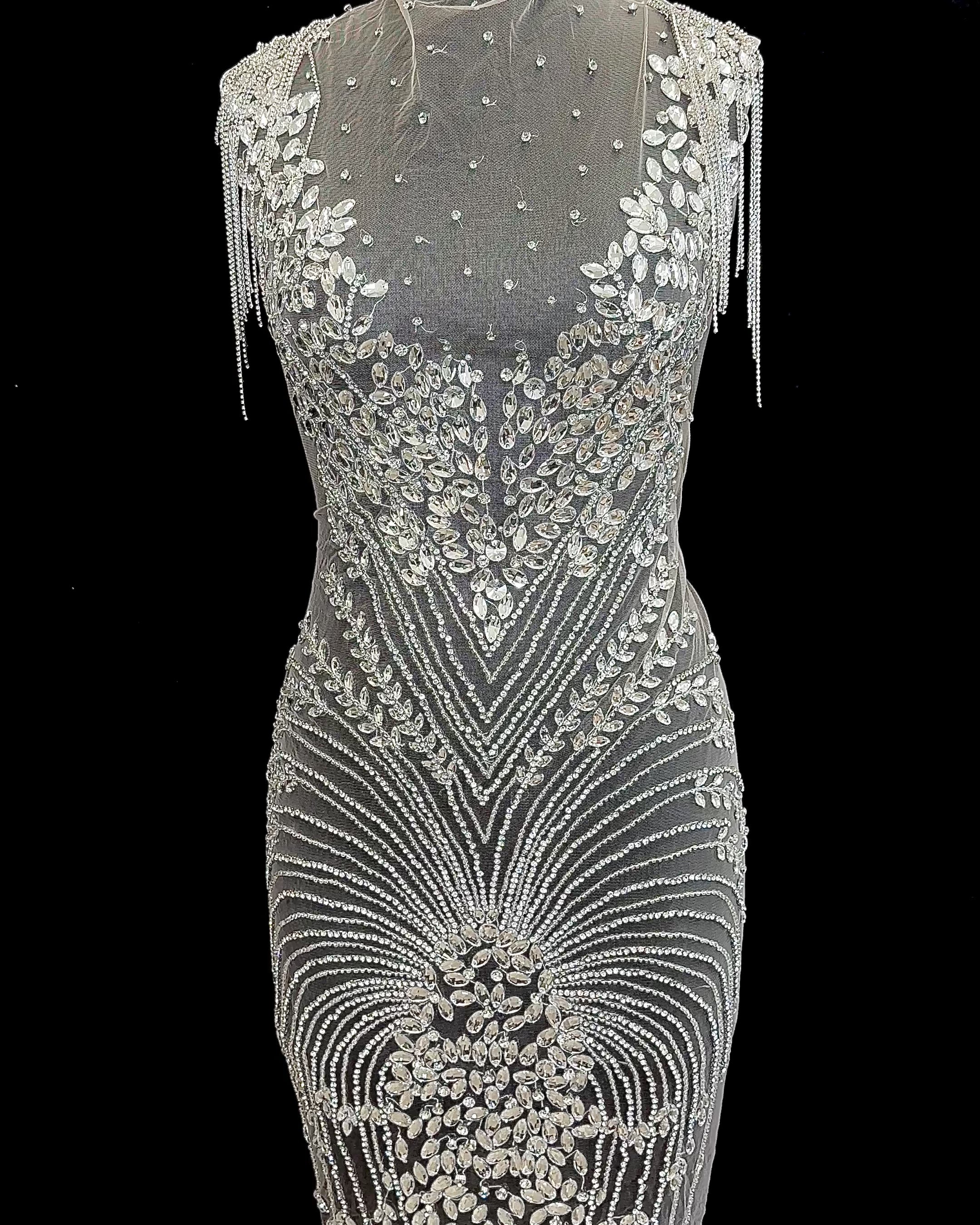 Valencia Rhinestone Bodice Applique, sparkle crystal bodice, silver rhinestone applique, rhinestone bodice for woman, rhinestone bodice ,rhinestone beads, rhinestone applique, rhinestone applications, rhinestone, luxurious dress, flawless dress fabric, embellishment for dress, diy dress, decoration for dress, crystal applique for dresses, crafts for dress, bridal dress rhinestone, beaded mesh sequin bodice, beaded mesh fabric for dress, beaded bodice for dress, applique for gown, applique for dress