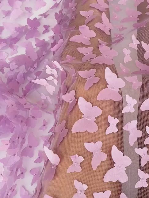 3D baby pink Butterfly Lace Fabric , pink Butterfly Tulle By The Yard, rose pink Tulle Lace Fabric, Dress Fabric, Bridal Lace Fabric, premium lace fabric, lace fabric on discount, lace fabric in low price, buy lace fabric online, lace fabric on sale