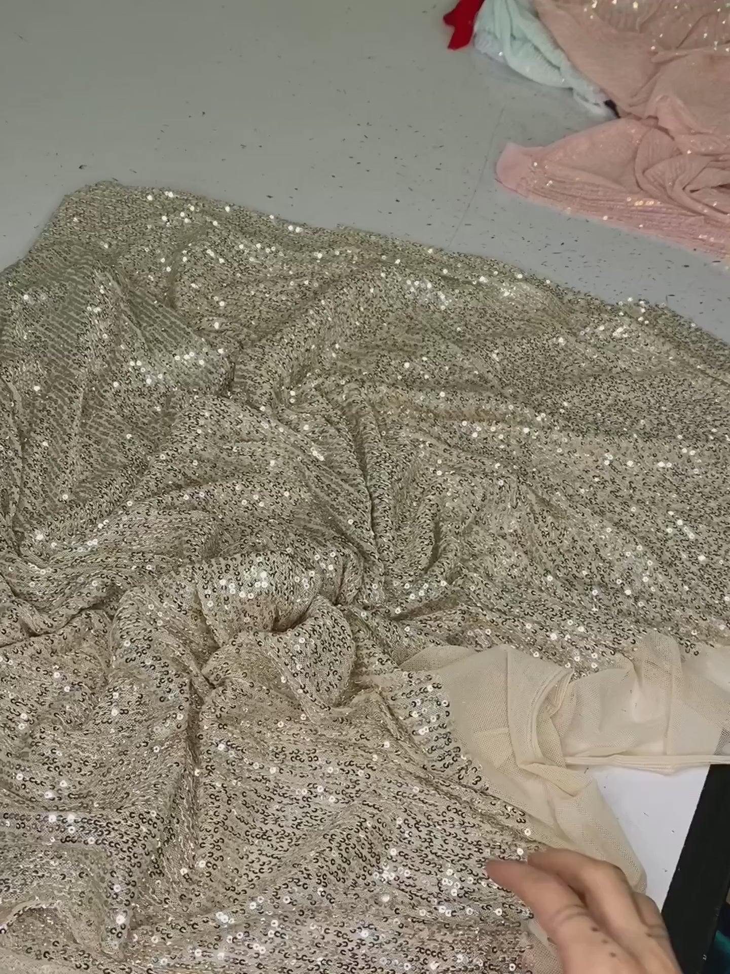 Champagne Stretch Sequin Mesh, light gold Stretch Sequin Mesh, gold Stretch Sequin Mesh, Stretch Sequin Mesh for woman,  Stretch Sequin Mesh for bride, Stretch Sequin Mesh on sale, Stretch Sequin Mesh on discount, Stretch Sequin Mesh online