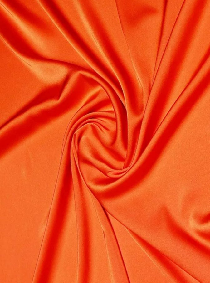 orange Silky Stretch Satin, dark orange Silky Stretch Satin, light orange Silky Stretch Satin, stretch Satin, Silky Stretch Satin for woman, Silky Stretch Satin for bride, Silky Stretch Satin in low price, premium Silky Stretch Satin