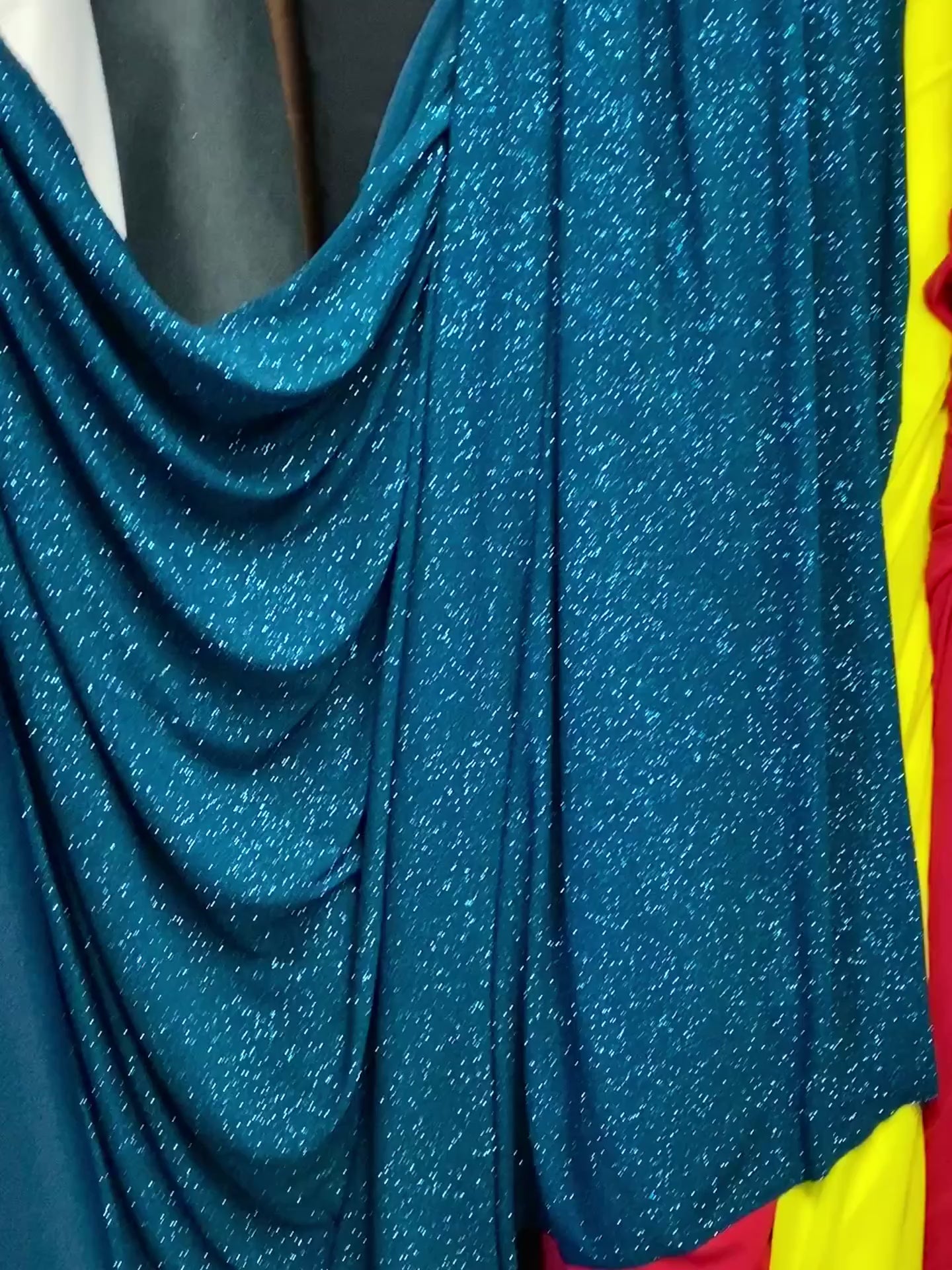 teal spandex lurex, teal spandex lurex for woman, light blue spandex lurex, party wear teal spandex lurex, shiny lurex, spandex lurex for bride, lurex on discount, lurex on sale, buy metallic lurex online, lurex for gown, silver spandex lurex